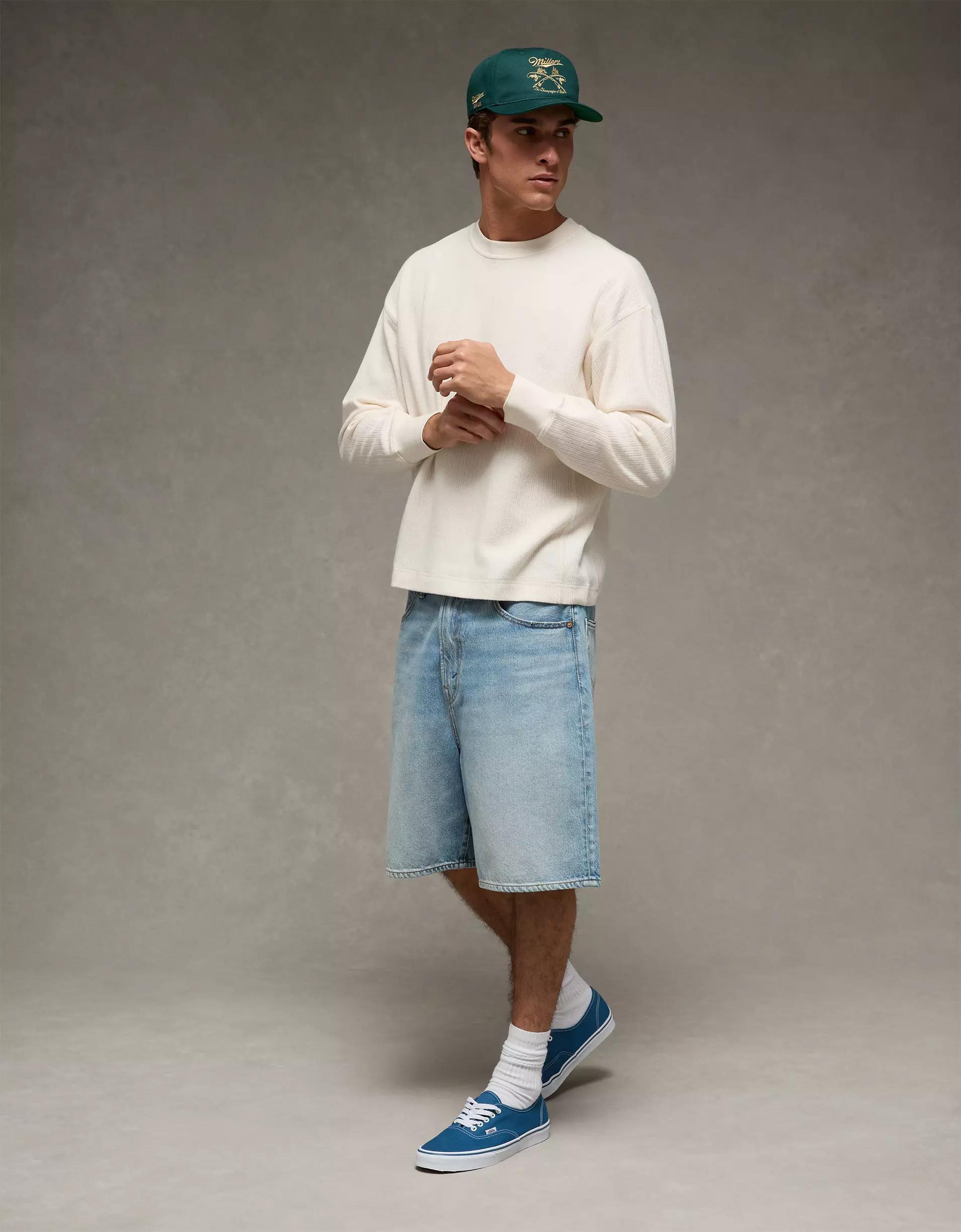 AE Boxy Washed Thermal Shirt Product Image