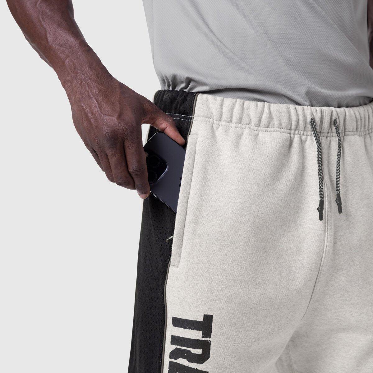 1120. Tech-Terry™ Mesh Panel Sweats - Heather Grey "Blade TD" Product Image
