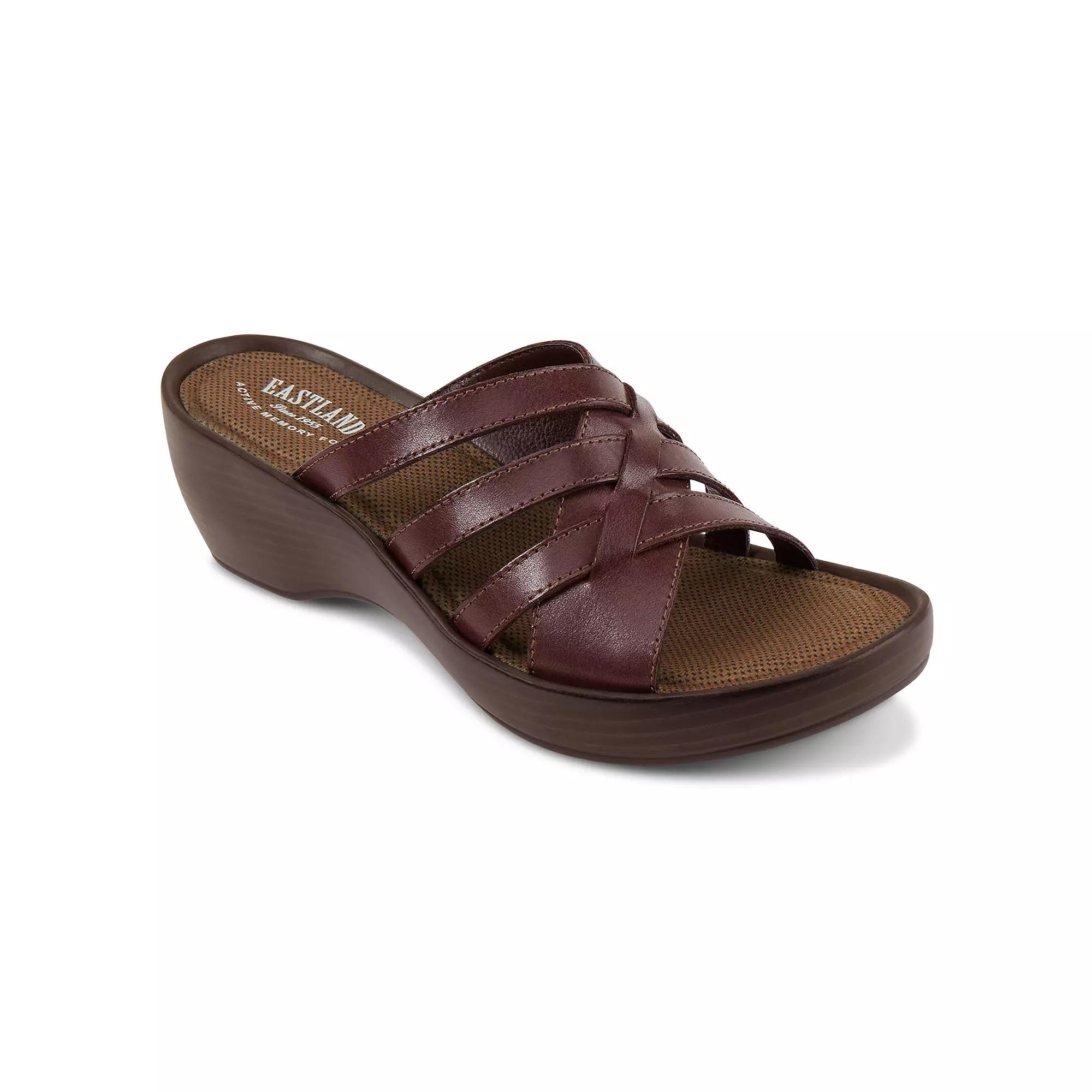 Eastland Poppy Women's Leather Slide Wedge Sandals,  Product Image
