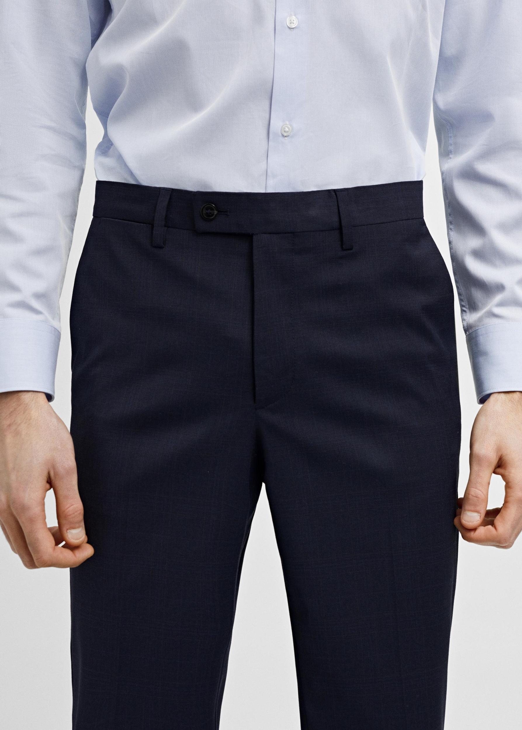 Stretch-fabric slim-fit suit pants - Men | MANGO USA Product Image