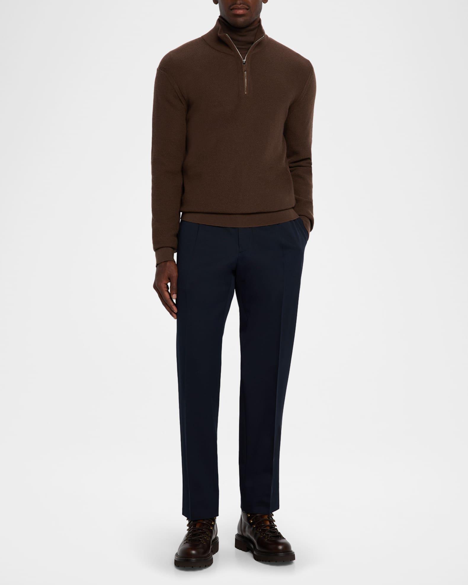 Men's Cotton and Wool Single-Pleated Pants Product Image