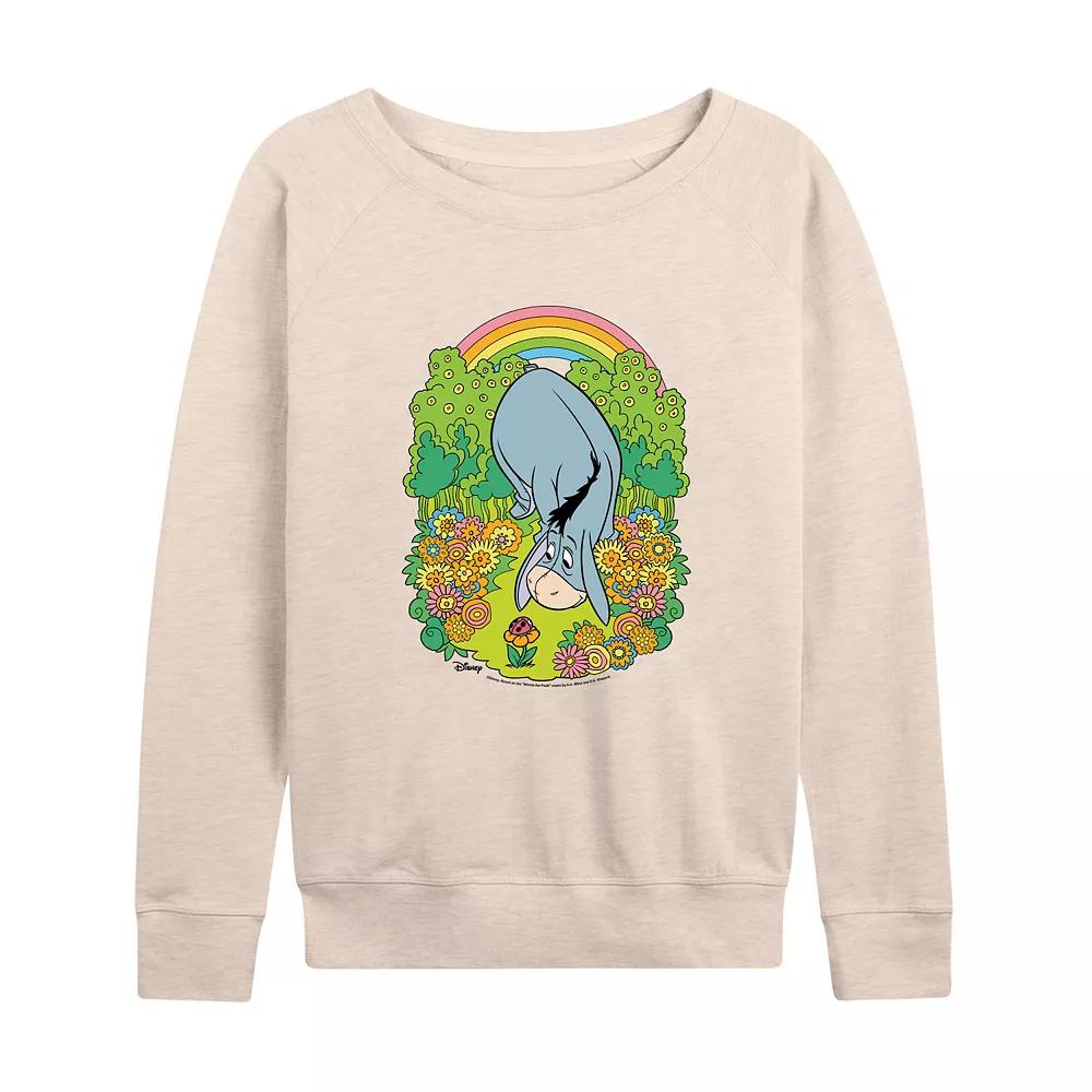 Disney's Winnie the Pooh Eeyore Women's Flowers French Terry Long Sleeve Tee, Girl's,  Product Image