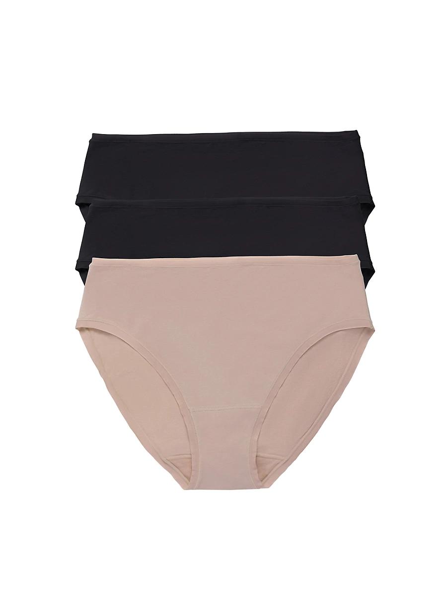 Womens Bliss Bare Cotton Hipster 3-Pack Product Image