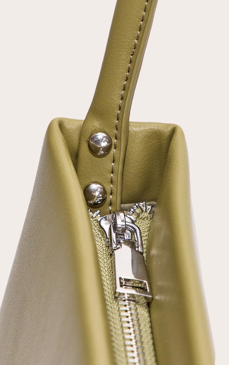 Olive Structured Mini Shoulder Bag Product Image