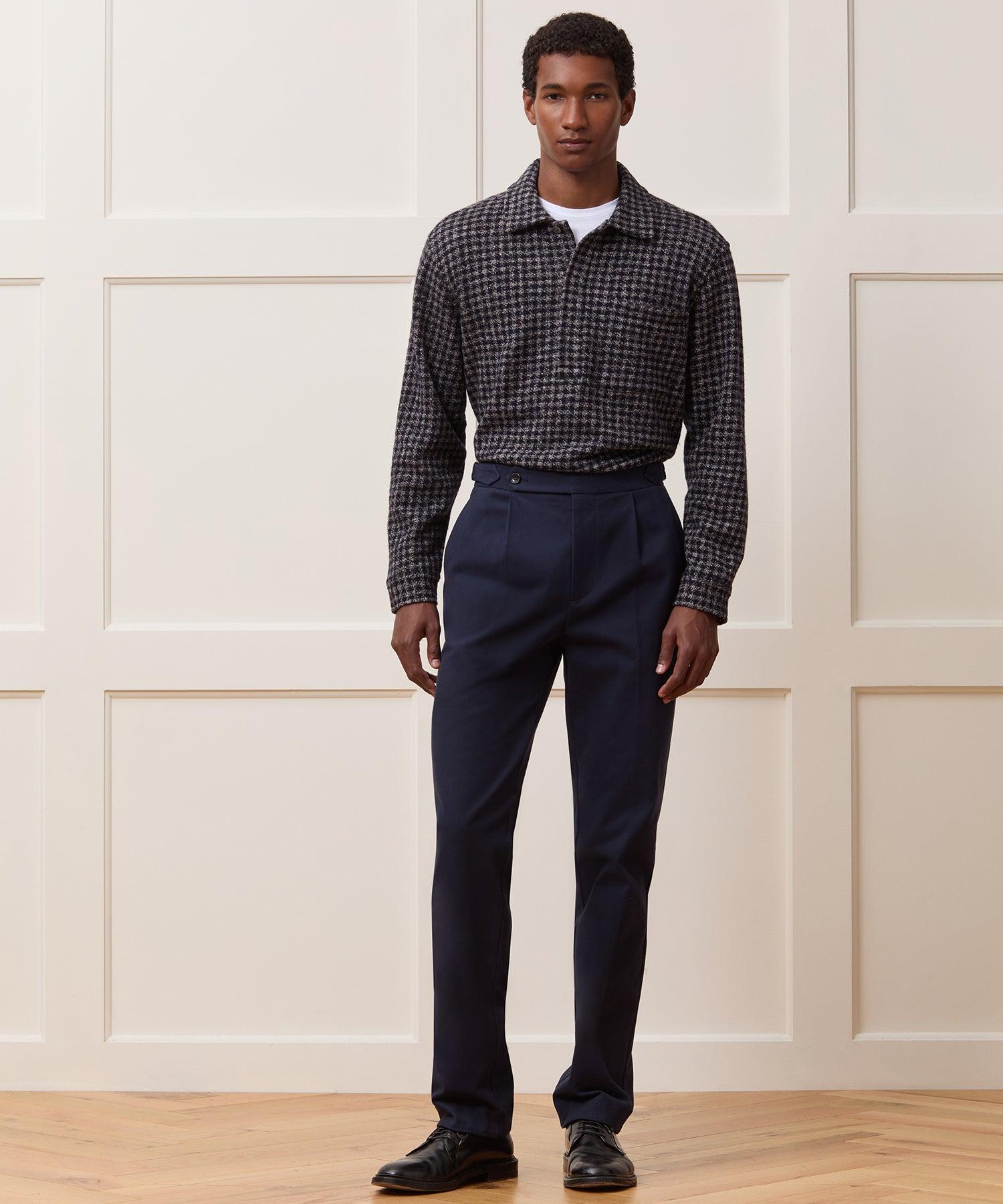 Italian Brushed Cotton Side Tab Trouser Product Image