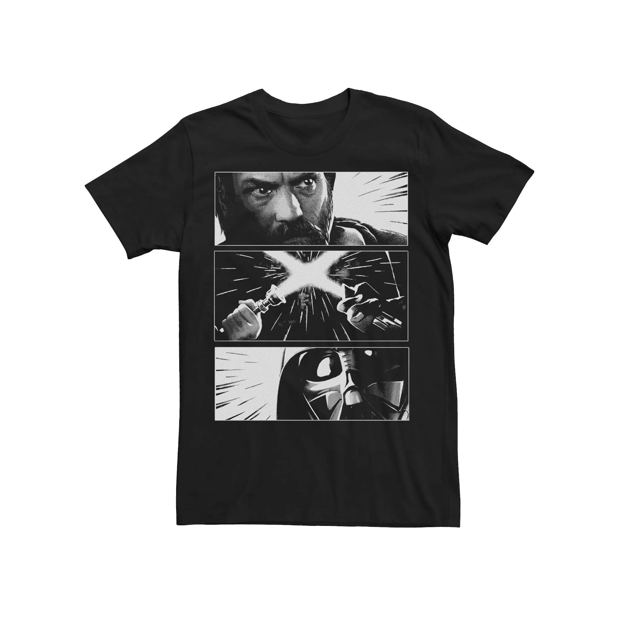 Men's Obi-Wan Kenobi Vader Vs Kenobi Paneled Duel Tee,  Product Image
