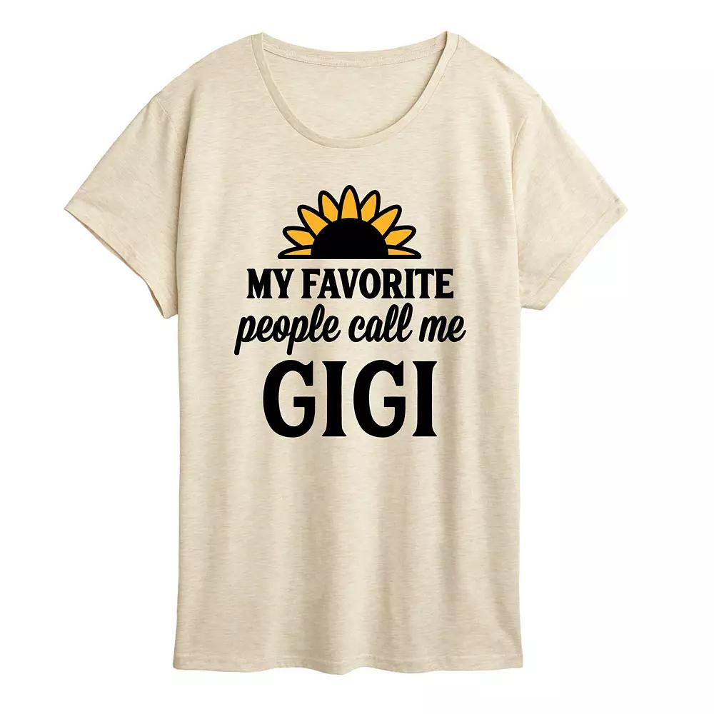 Women's Favorite People Call Me Gigi Graphic Tee,  Product Image