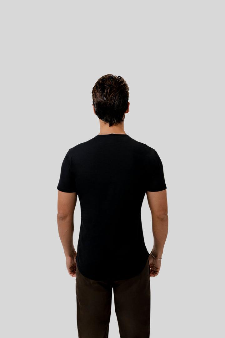 Mens Henley Curve hem Product Image