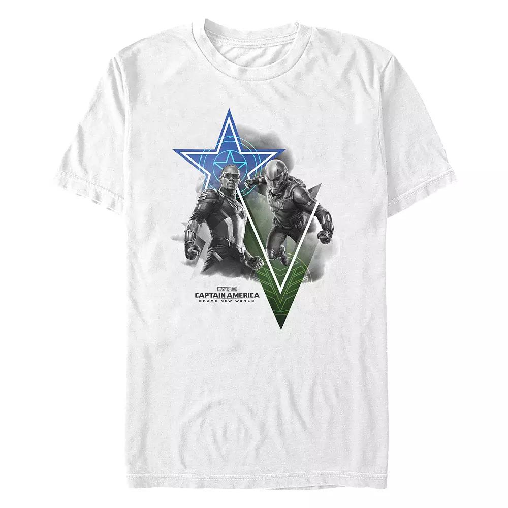 Men's Marvel Captain America Brave New World Captain And Falcon Ready To Fight Graphic Tee,  Product Image