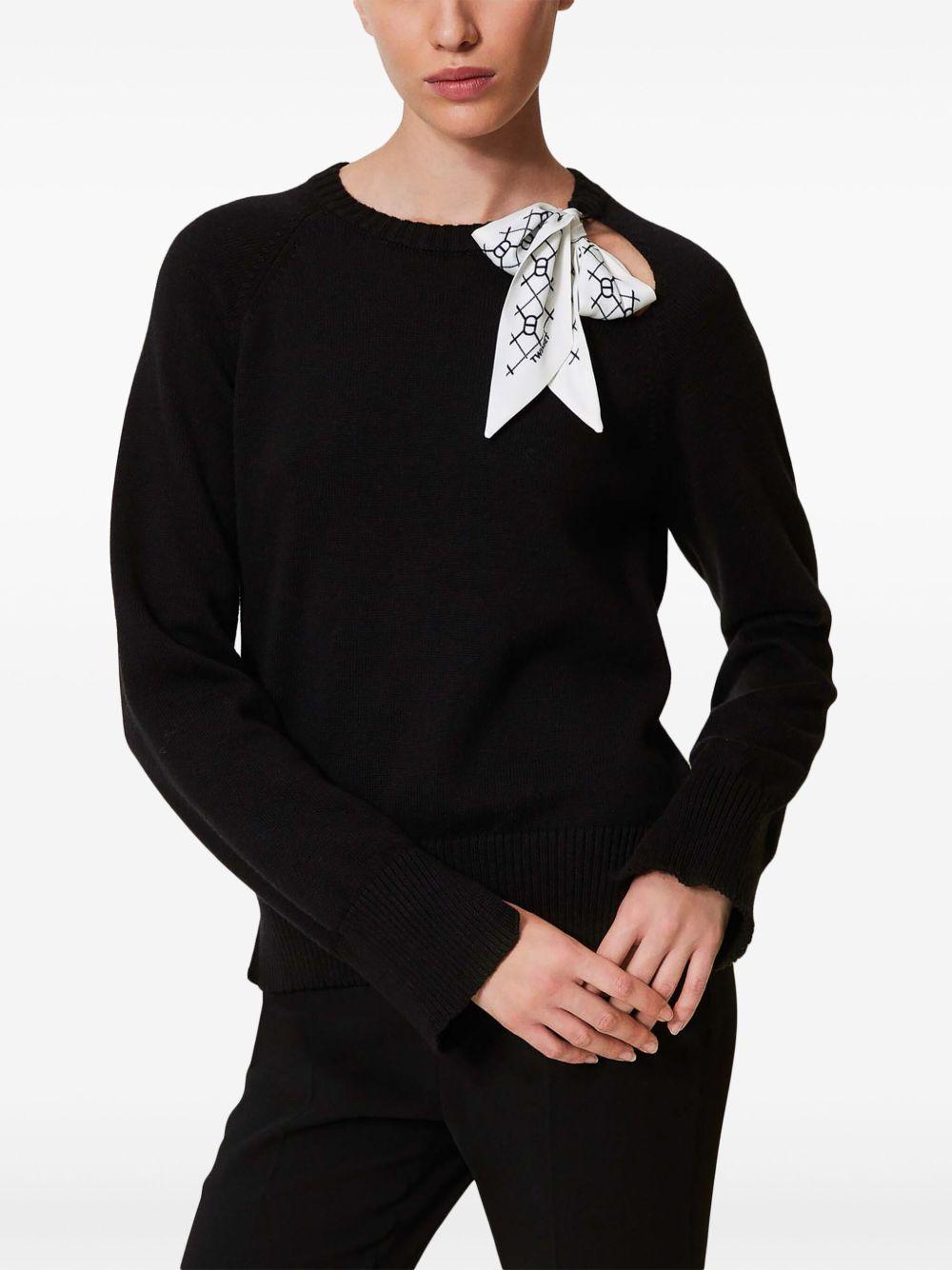 scarf-detail sweater Product Image