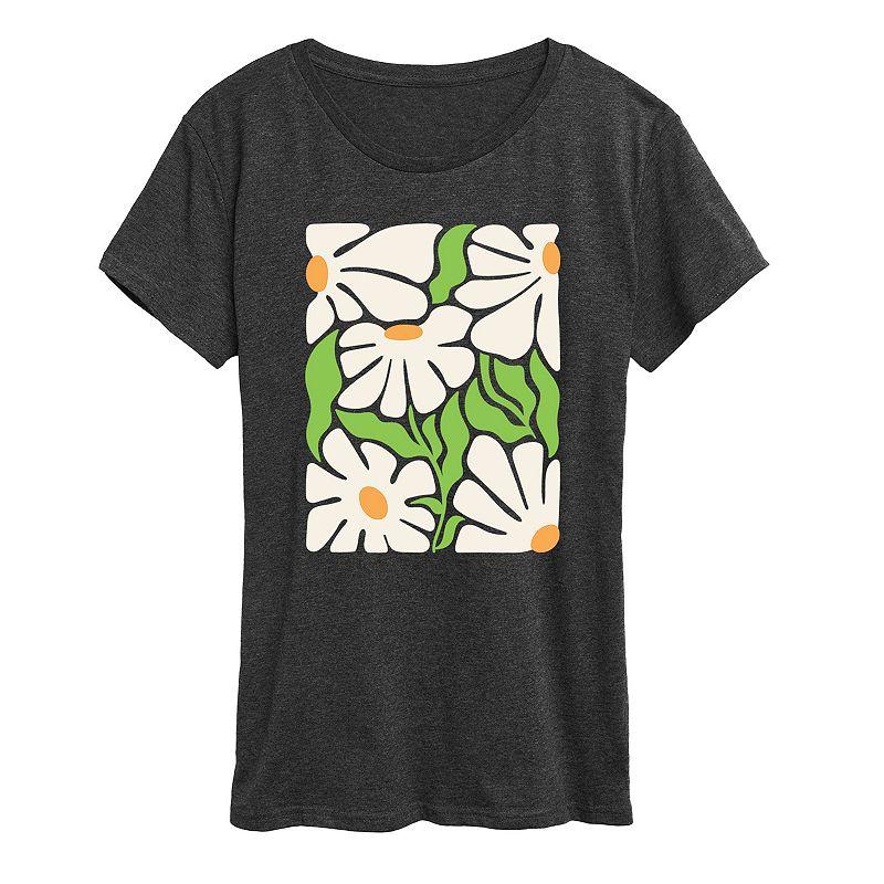 Women's Deco Flowers Graphic Tee,  Product Image