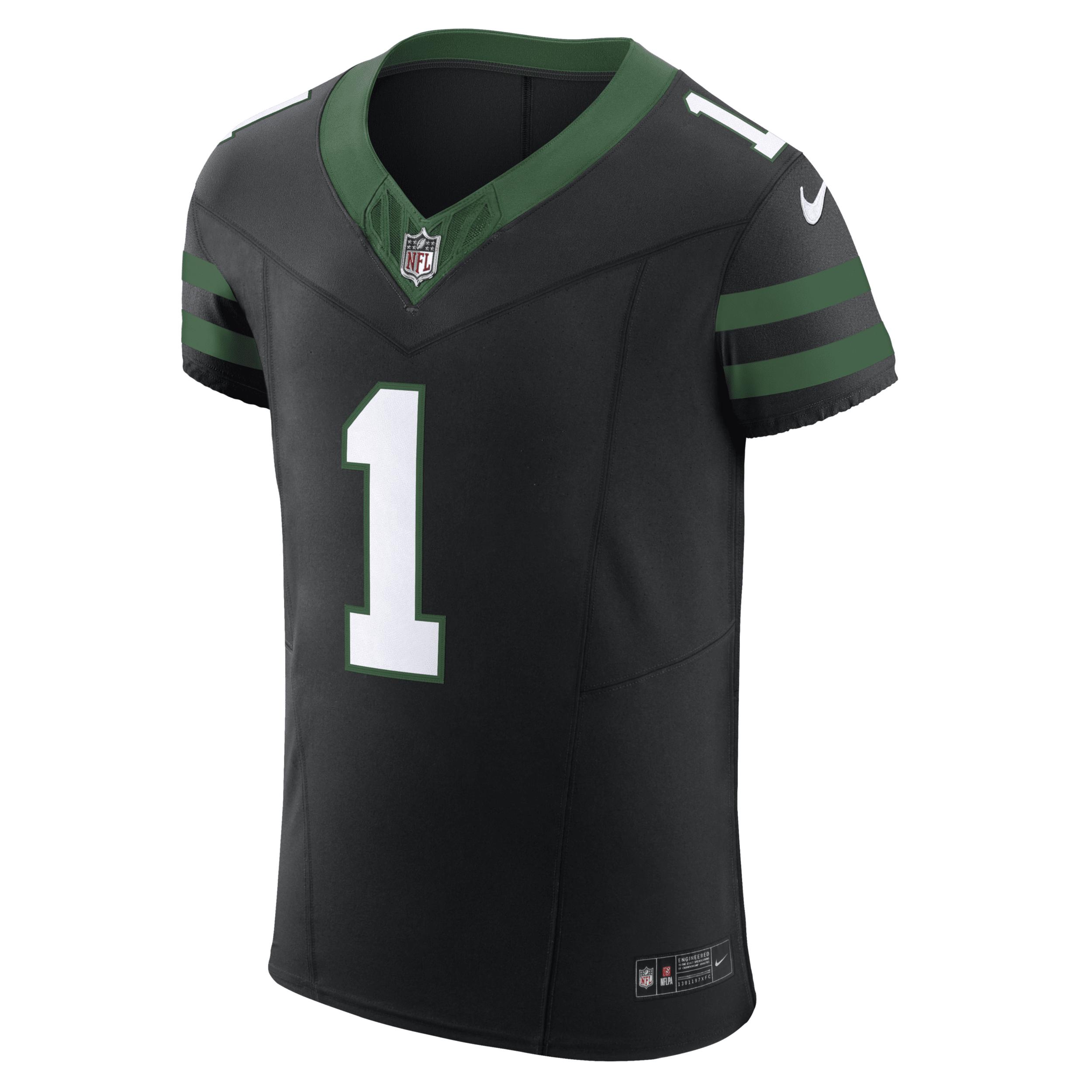 Men's Nike Ahmad Sauce Gardner Legacy Black New York Jets Alternate Vapor F.U.S.E. Elite Jersey,  Product Image