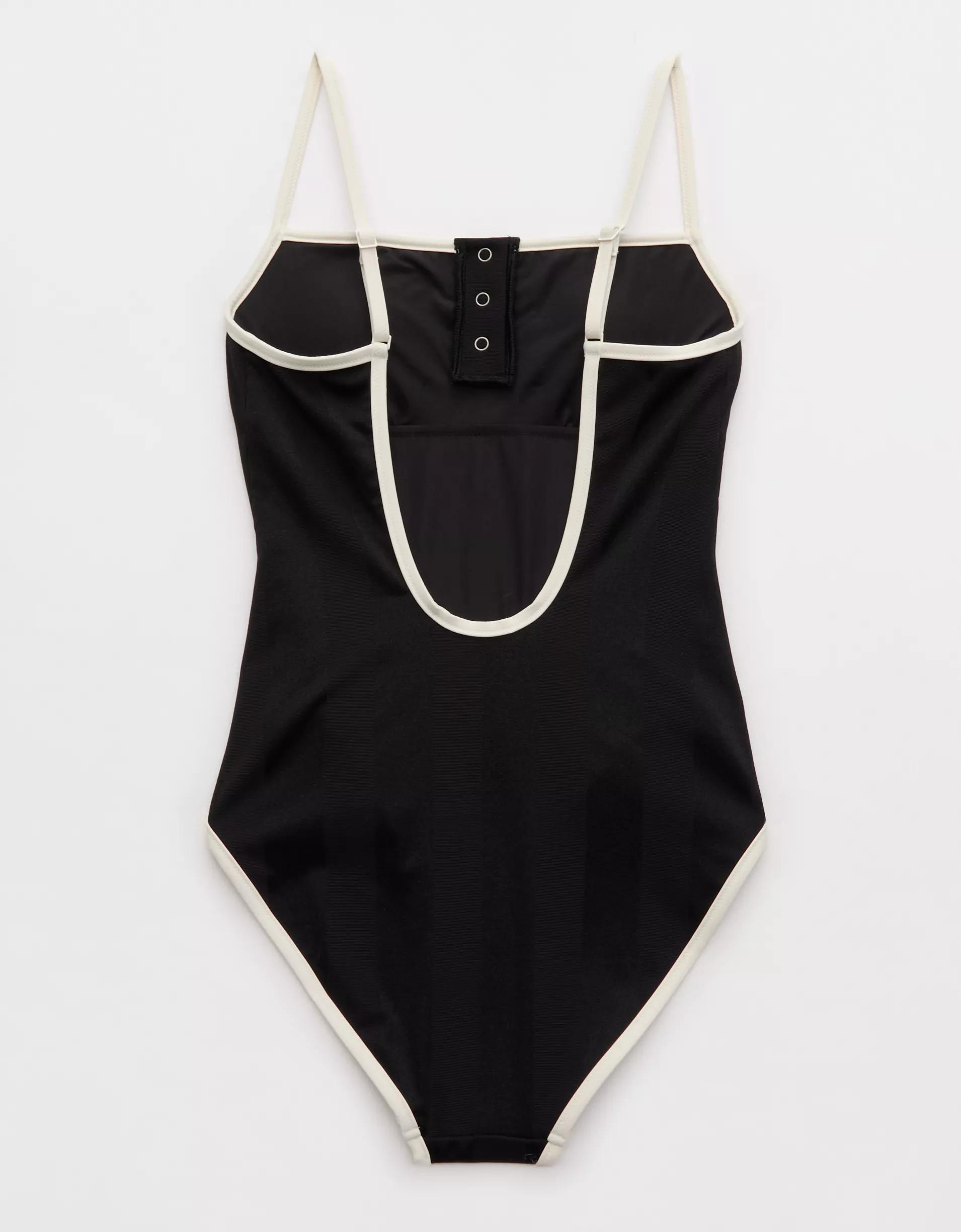 Aerie Shine Henley One Piece Swimsuit Product Image