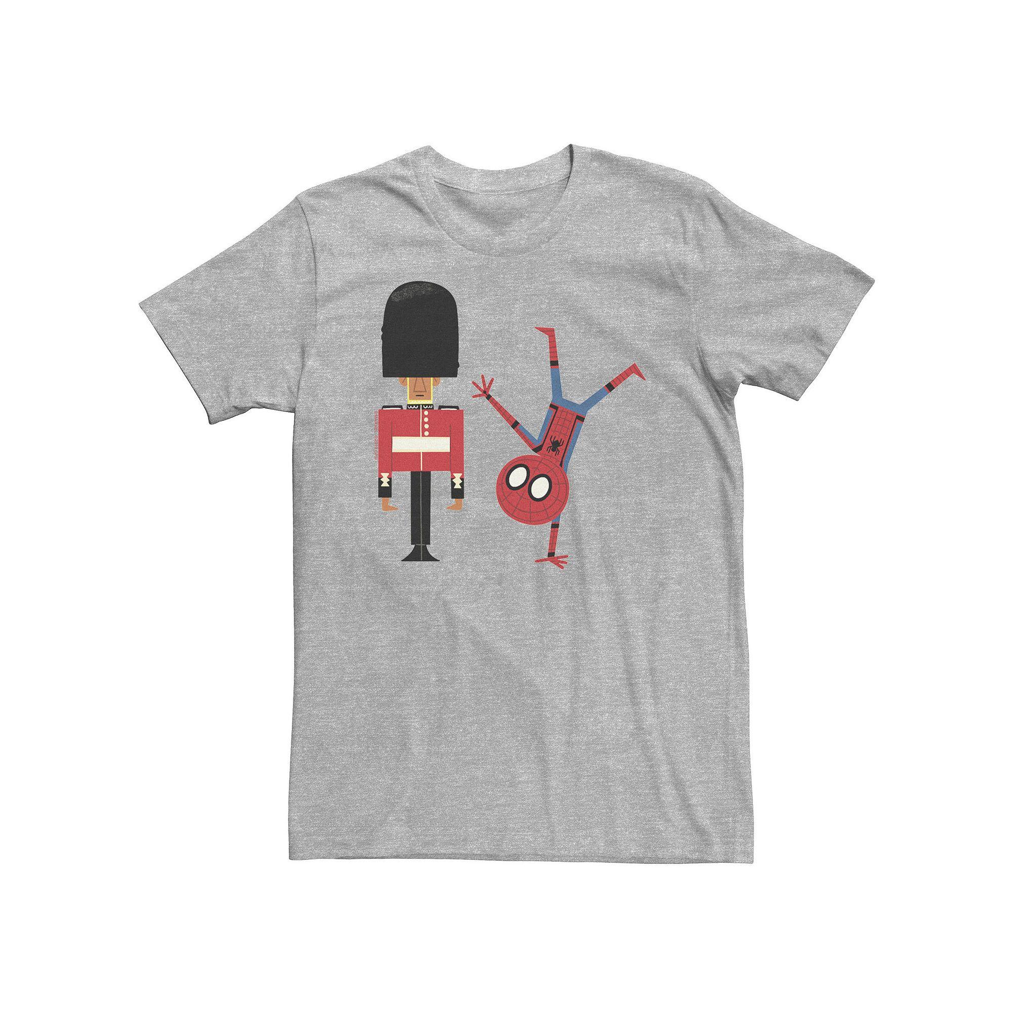 Big & Tall Marvel Spider-Man Far From Home Handstand Portrait Tee, Men's, Size: Large Tall, Athletic Grey Product Image