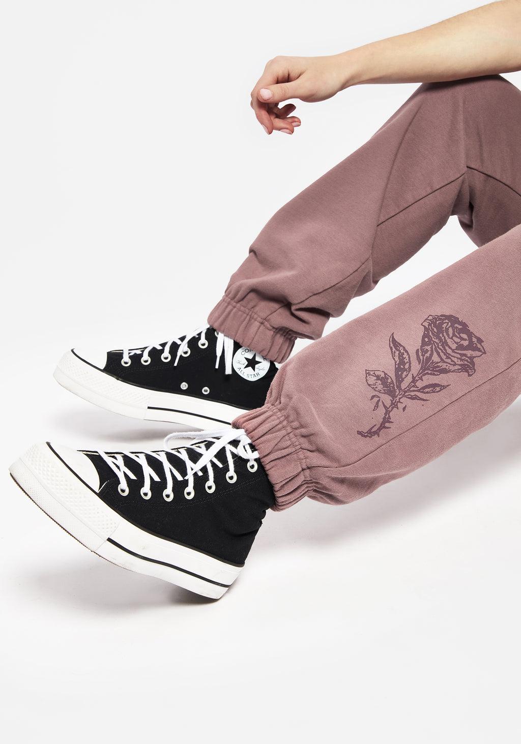Corvus Graphic Print Tapered Cuffed Sweatpants Product Image