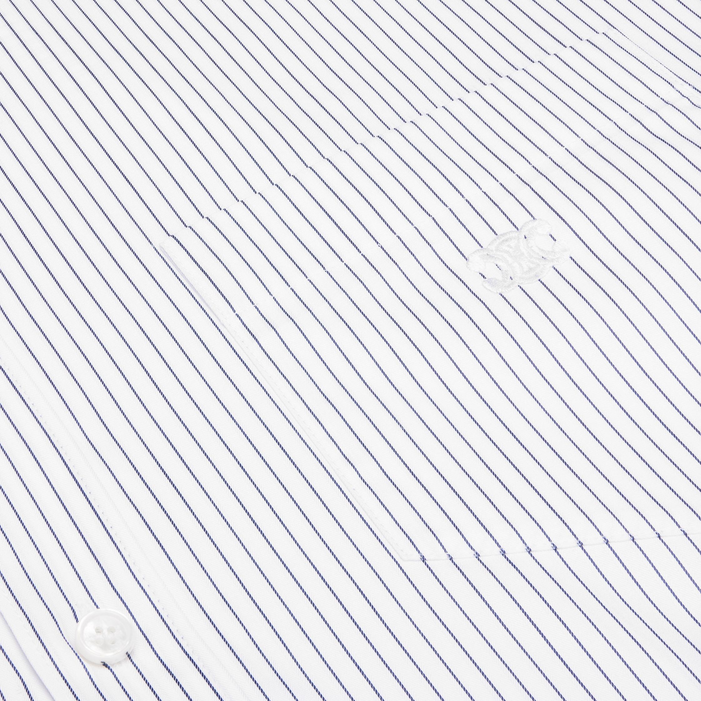 cropped shirt in striped poplin Product Image