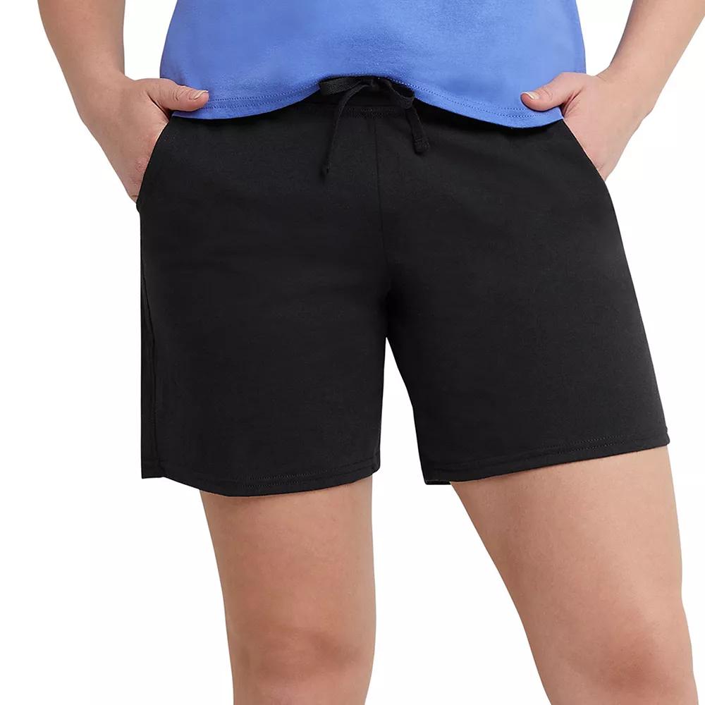 Women's Hanes® Jersey Drawstring Shorts,  Product Image