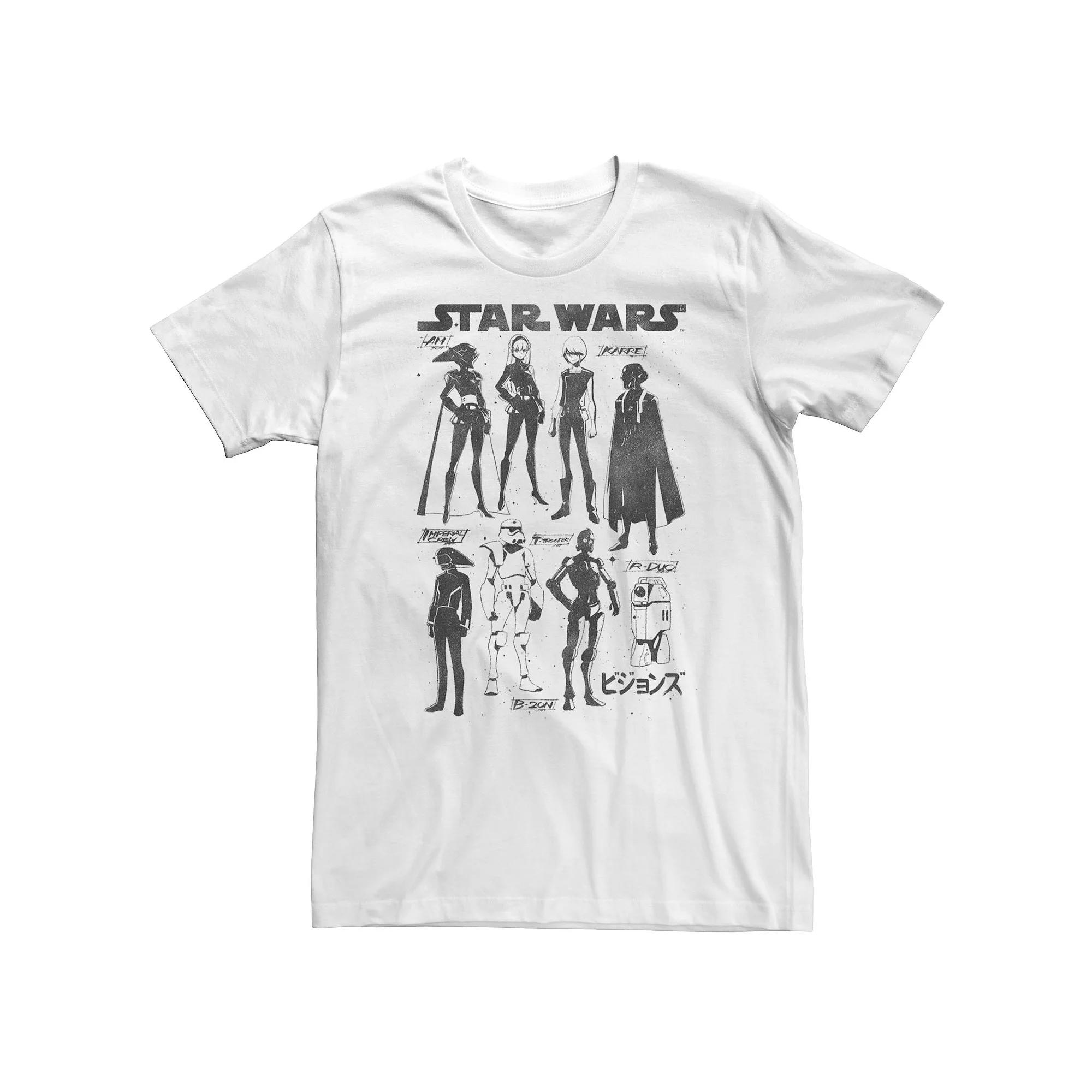 Big & Tall Star Wars: Visions Kanji Style Character Grid Tee, Boy's,  Product Image