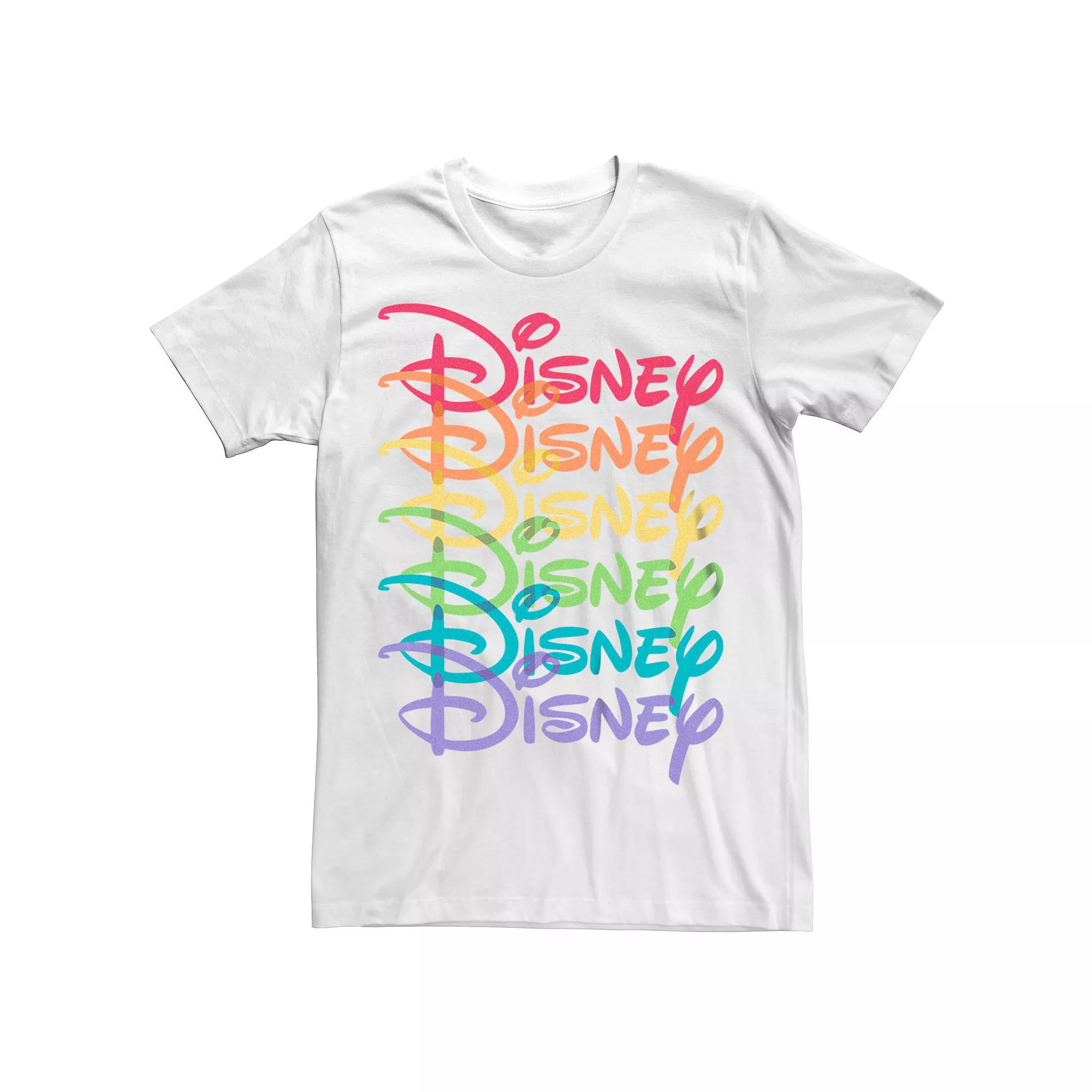 Disney's Rainbow Logo Stack Men's Graphic Tee,  Product Image