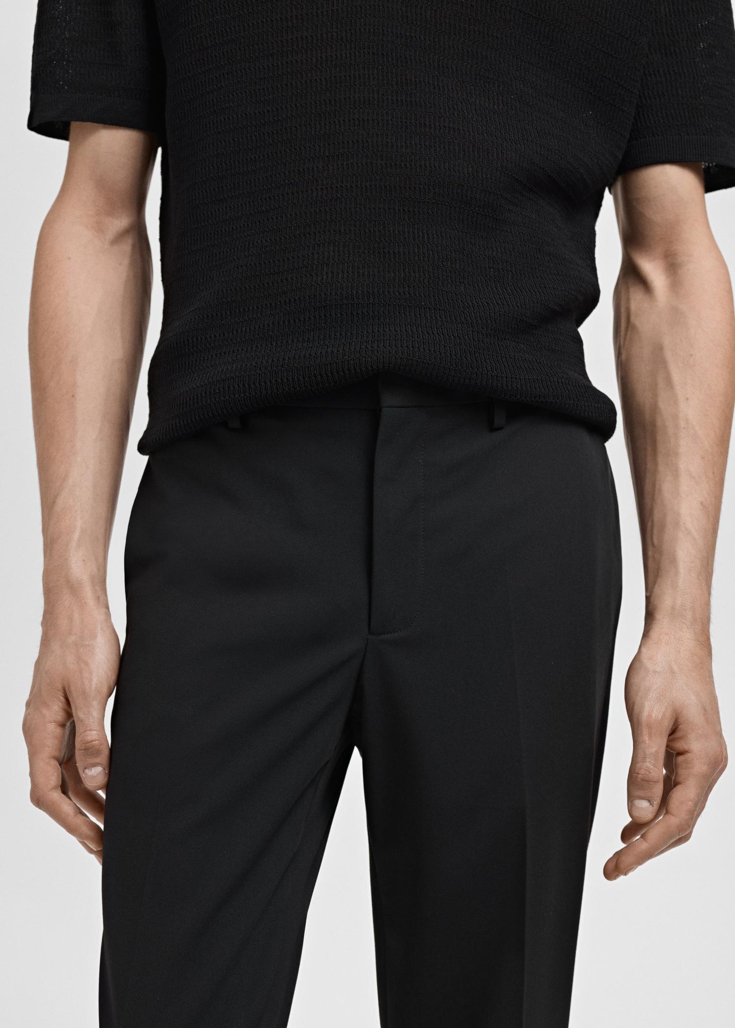 Stretch fabric super slim-fit suit trousers - Men | MANGO USA Product Image