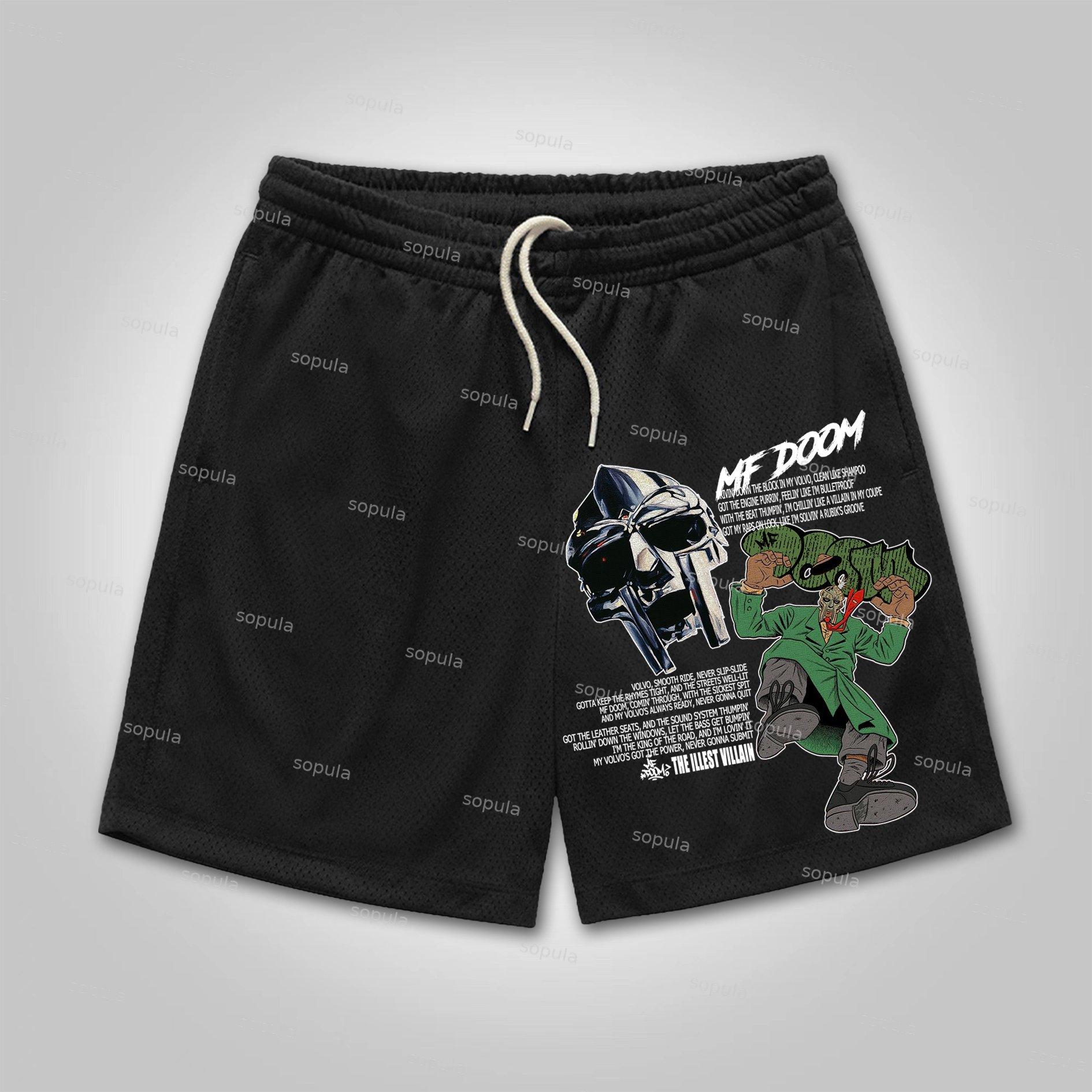 Sopula The Illest Villain Mf Doom Graphic Mesh Shorts Product Image