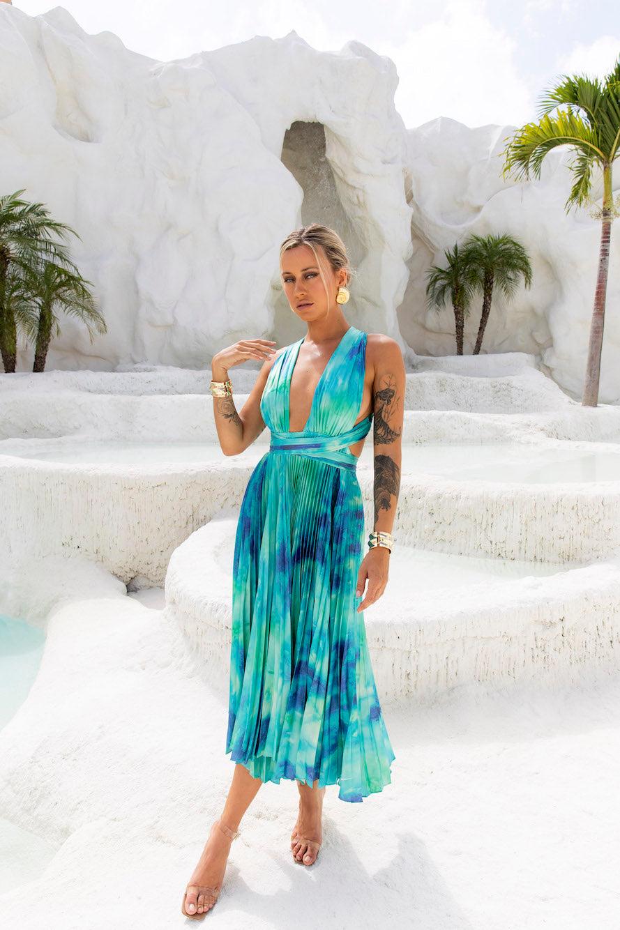 Feeling Fabulous Midi Dress Green Product Image