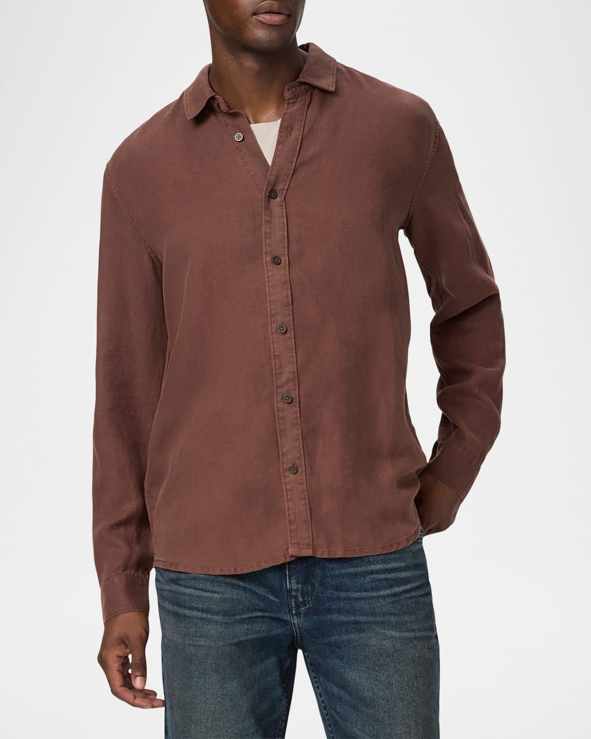 Mens Peters Linen-Lyocell Sport Shirt Product Image