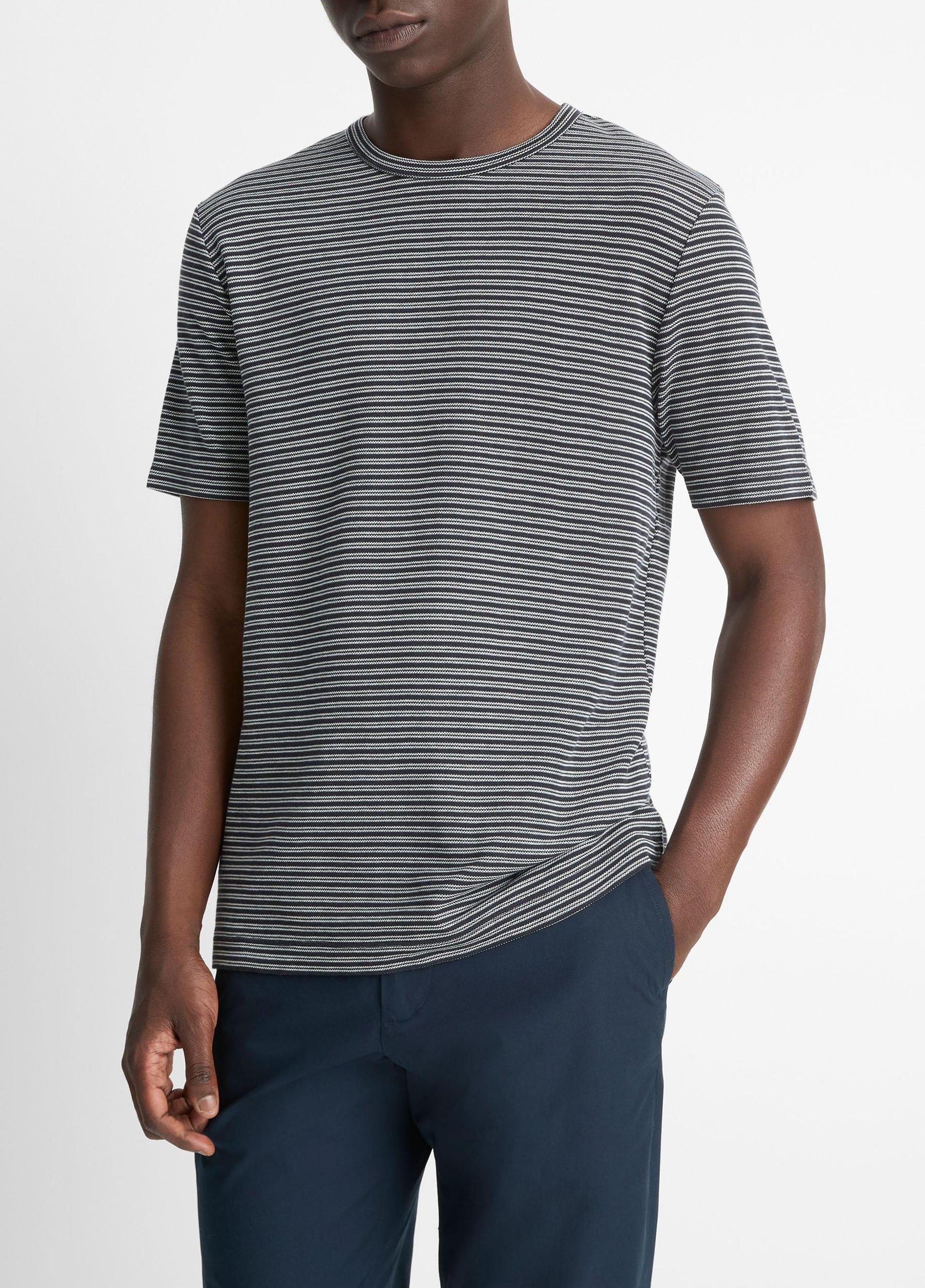 Striped Pima Cotton Piqué T-Shirt Product Image