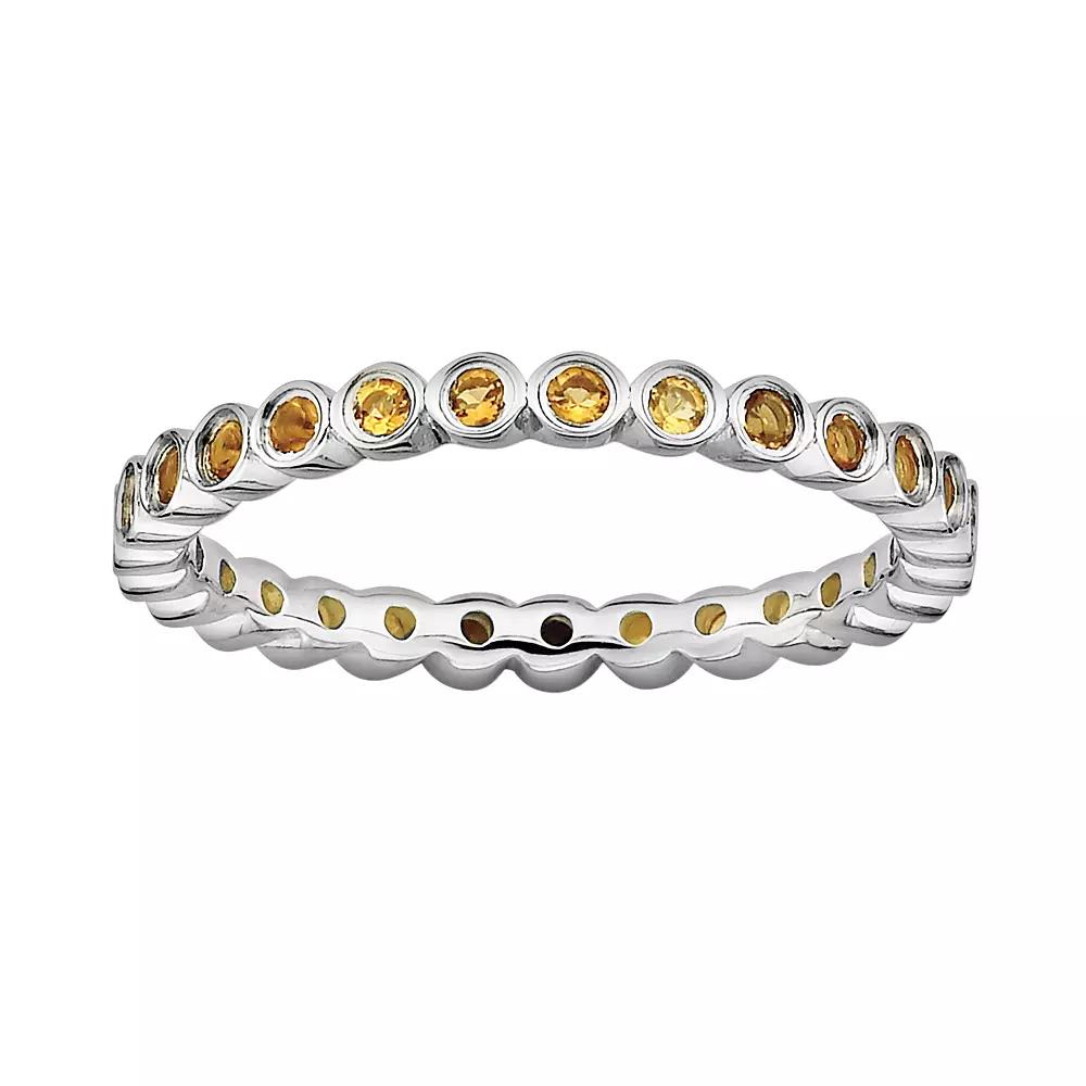 Stacks & Stones Sterling Silver Citrine Stack Ring, Women's,  Product Image