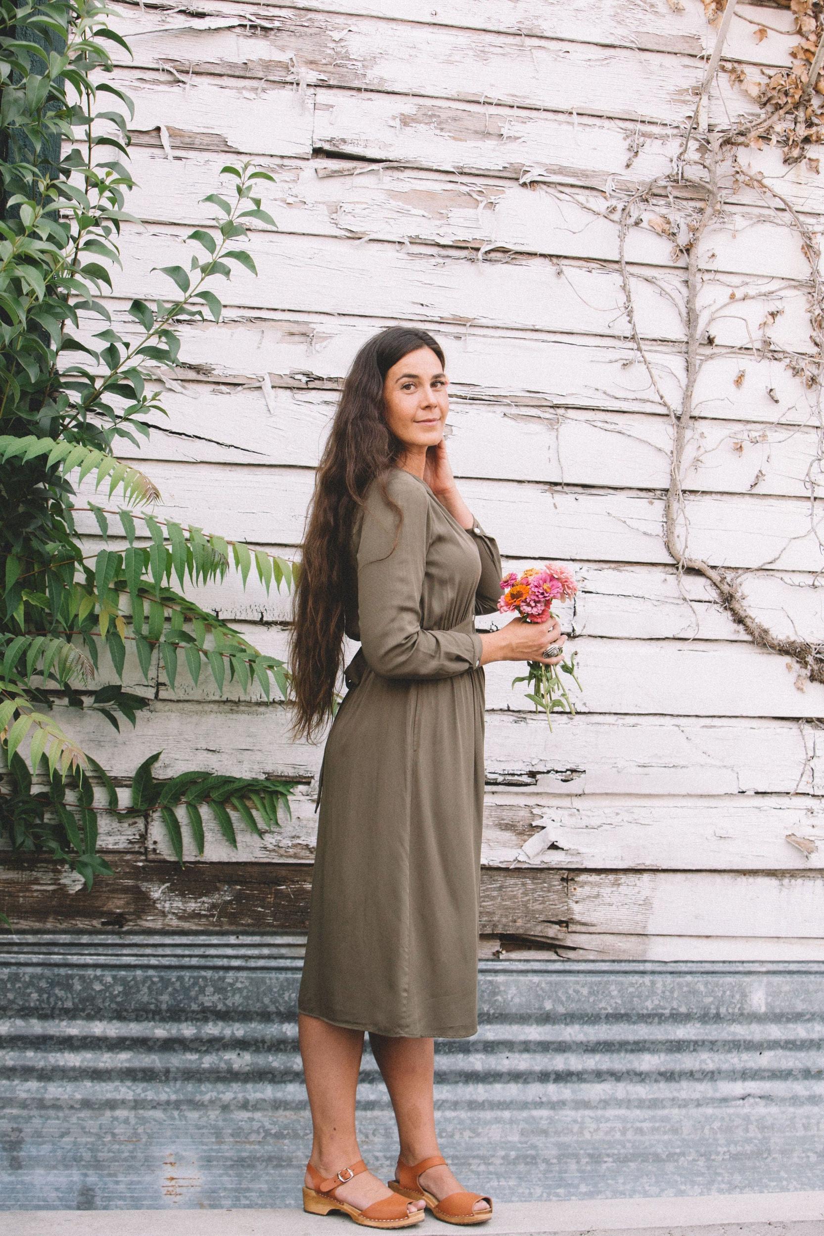 Vera Dress in Olive Product Image