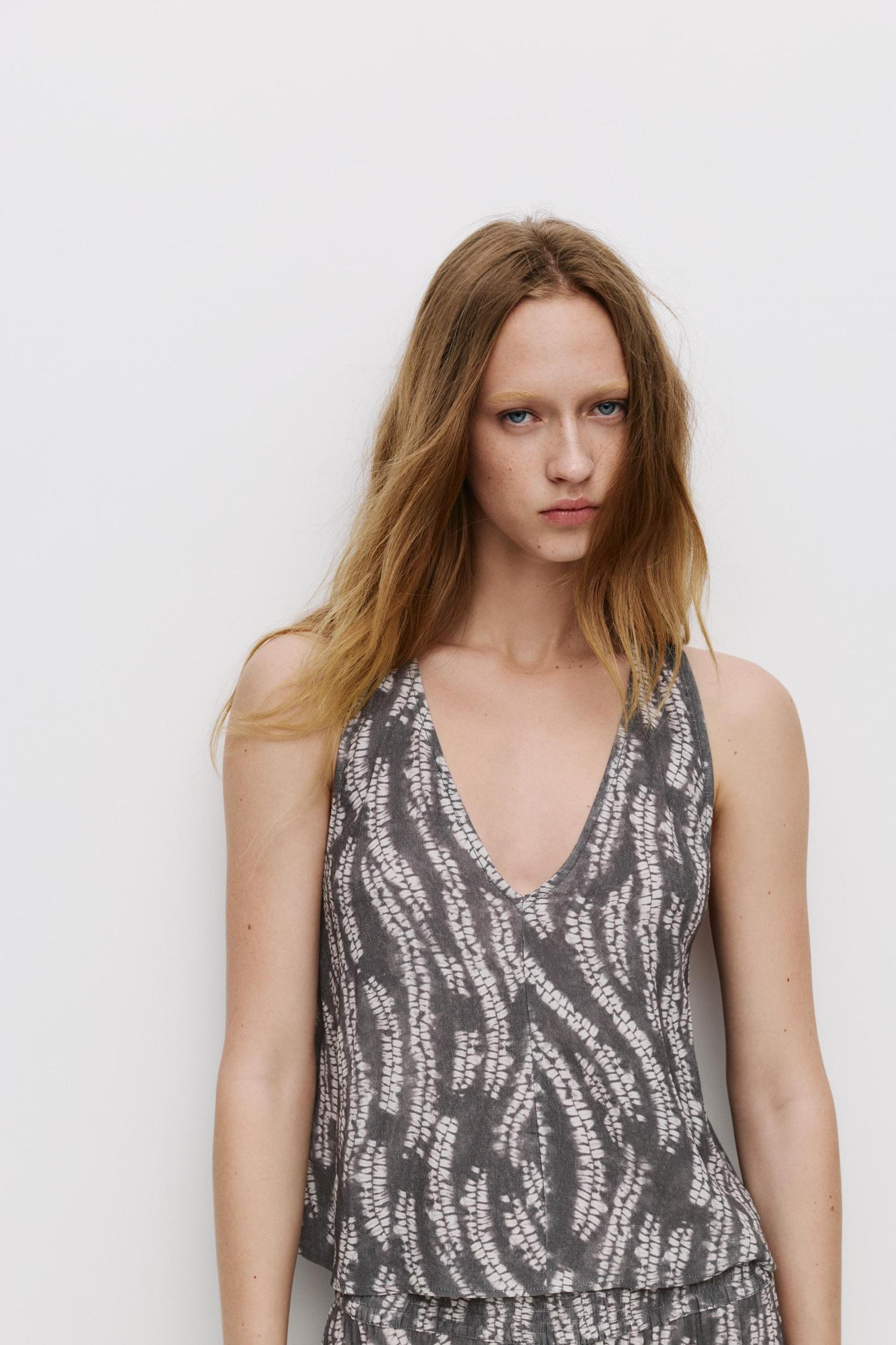 Flowing printed top Product Image