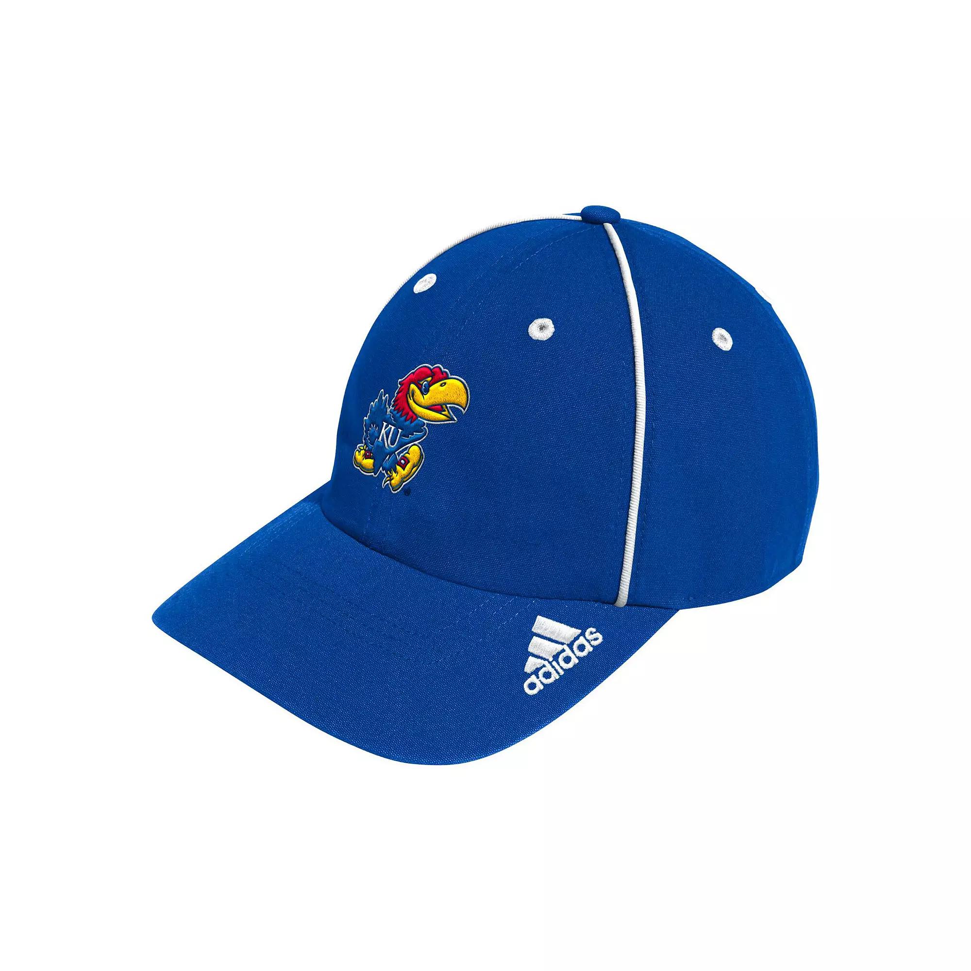 Men's adidas Royal Kansas Jayhawks Locker Room Athlete Pack Slouch Adjustable Hat, Blue Product Image