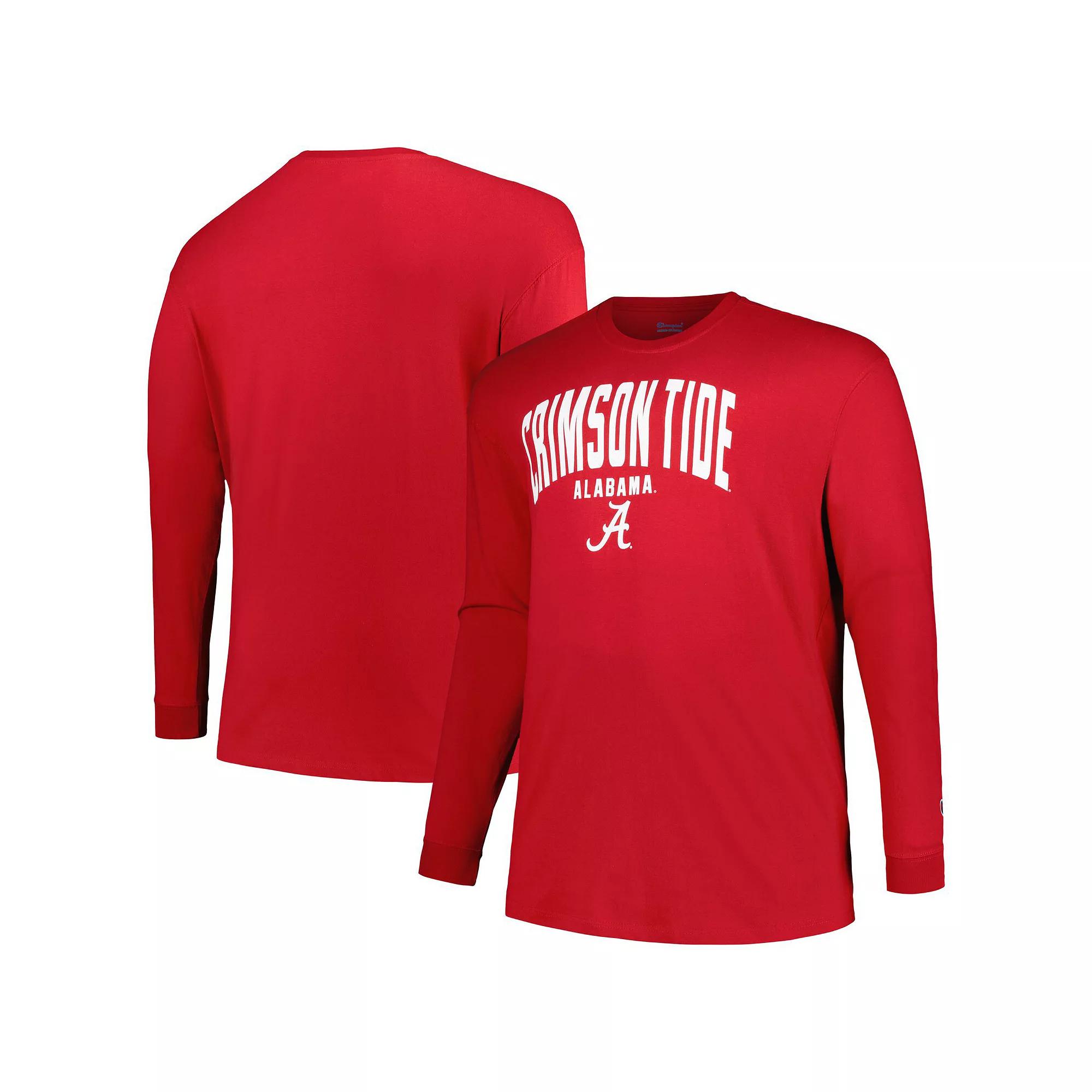 Men's Champion Crimson Alabama Crimson Tide Big & Tall Arch Long Sleeve T-Shirt, Size: 4XB, Red Product Image