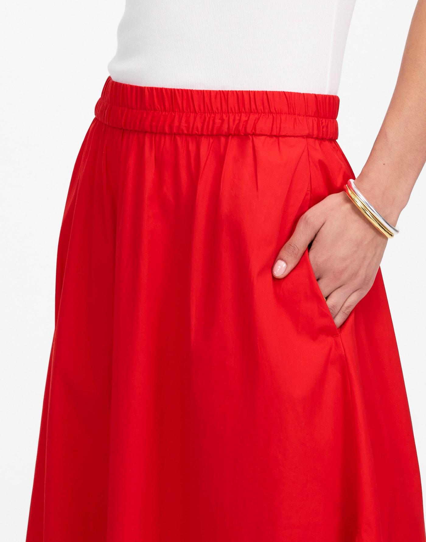 Poplin Midi Skirt Product Image