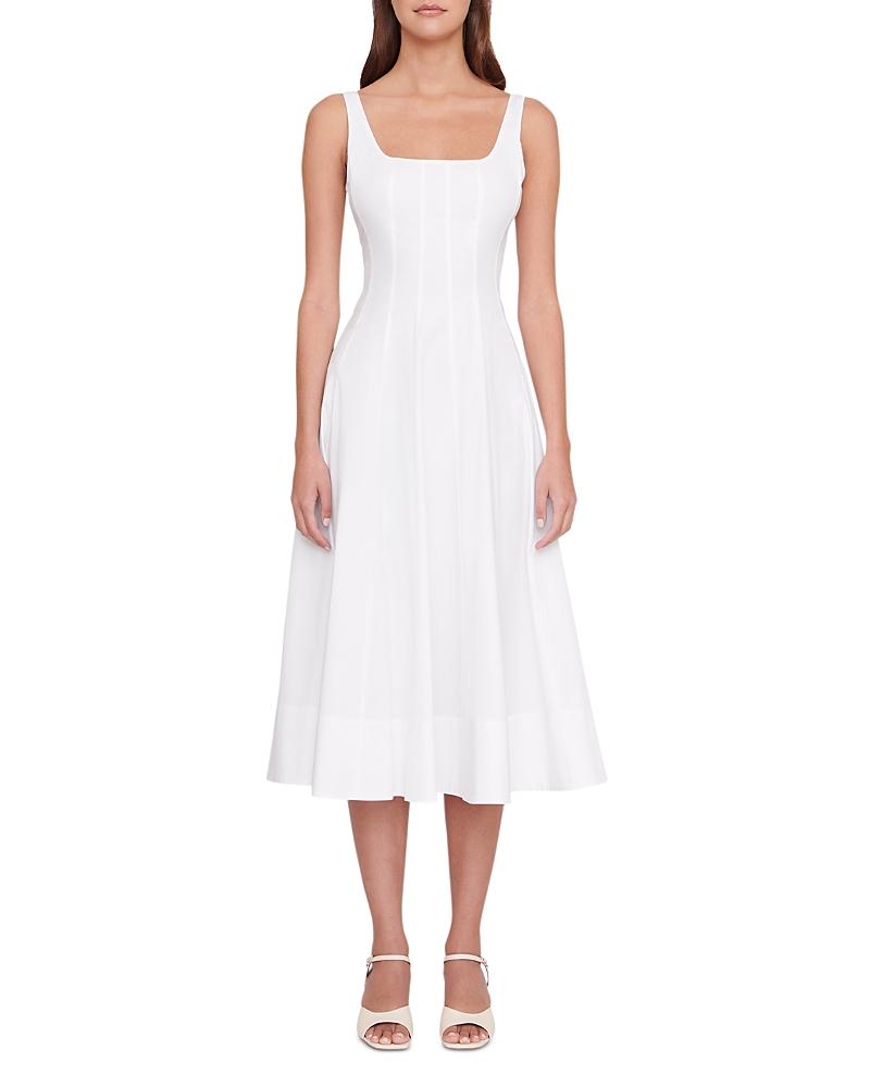 Womens Wells Cotton Poplin A-Line Midi-Dress Product Image