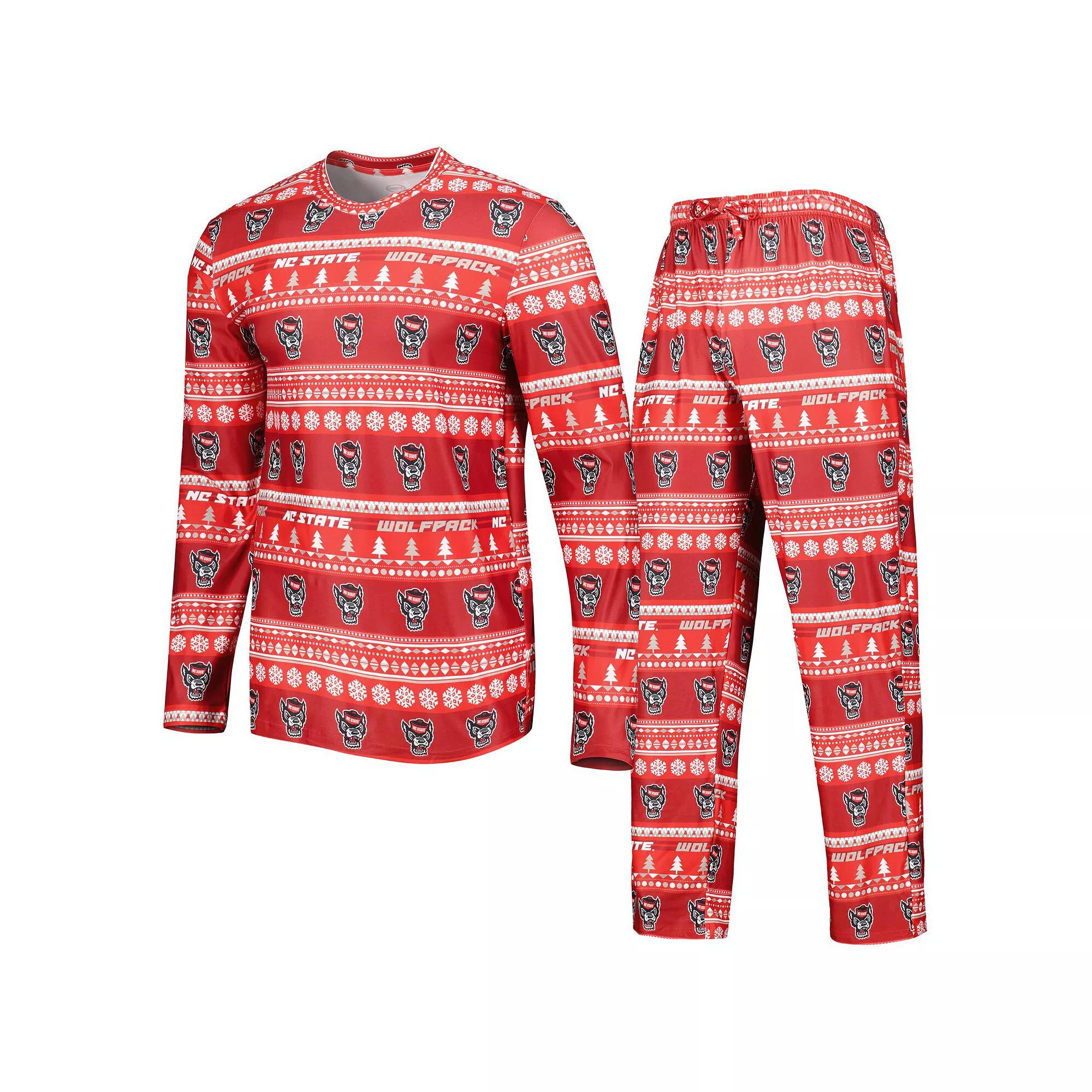 Men's Concepts Sport Red NC State Wolfpack Swivel Long Sleeve T-Shirt & Pants Sleep Set, Size: XL, Nst Red Product Image
