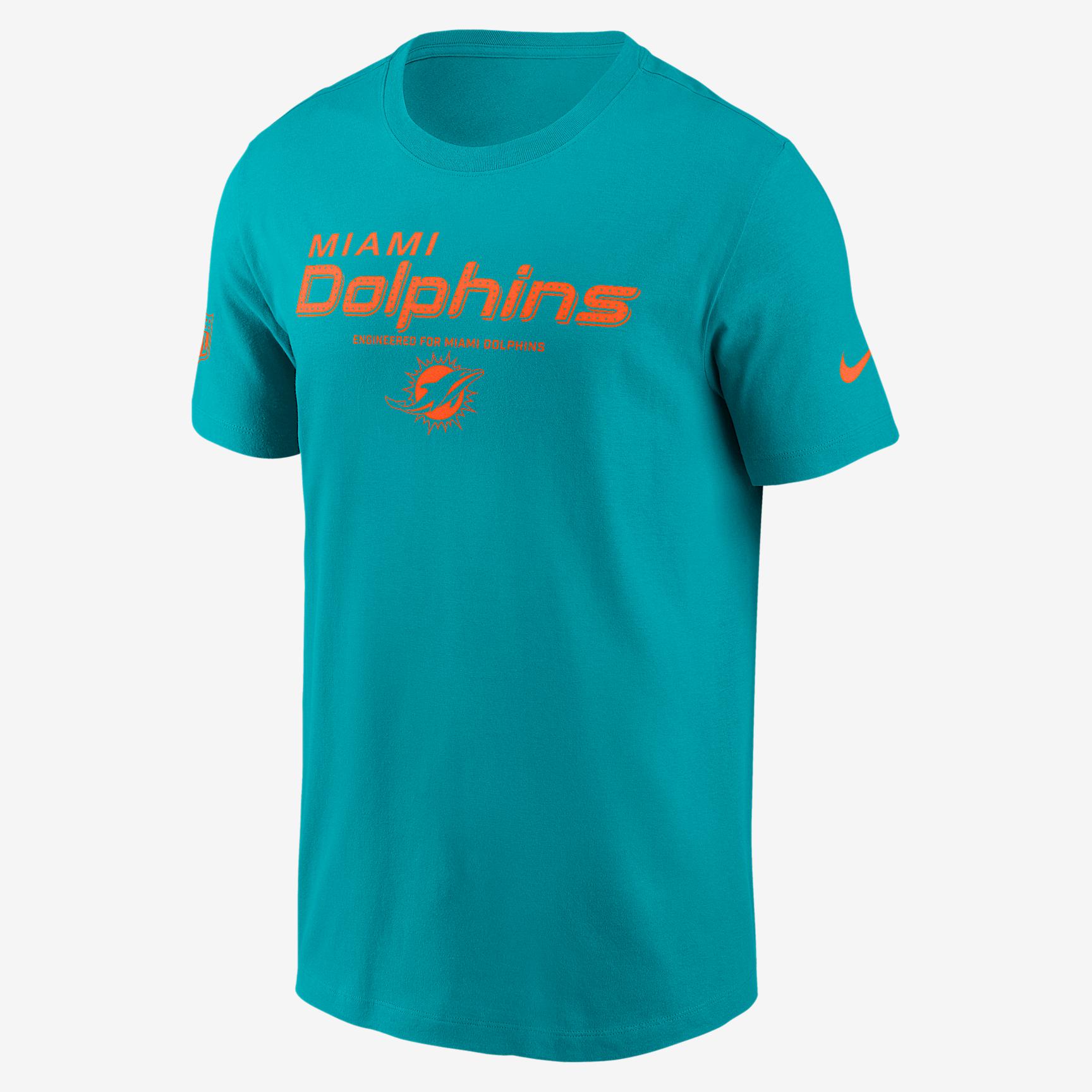 Miami Dolphins Sideline Team Issue Nike Mens Dri-FIT NFL T-Shirt | 02ET3GT9P-AR5 Product Image
