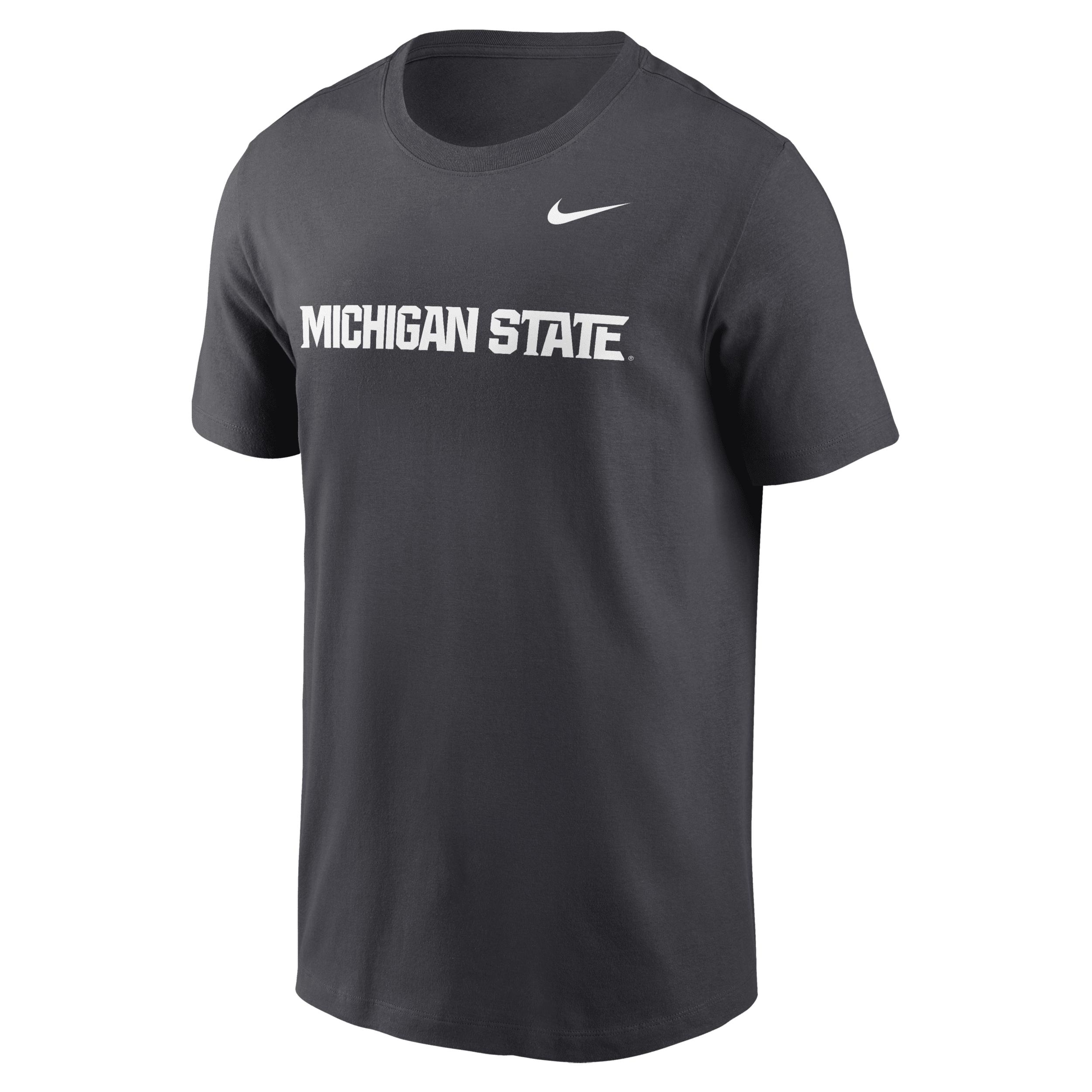 Michigan State Spartans Primetime Wordmark Nike Mens College T-Shirt | CLEVGTN199UY7-MSU Product Image