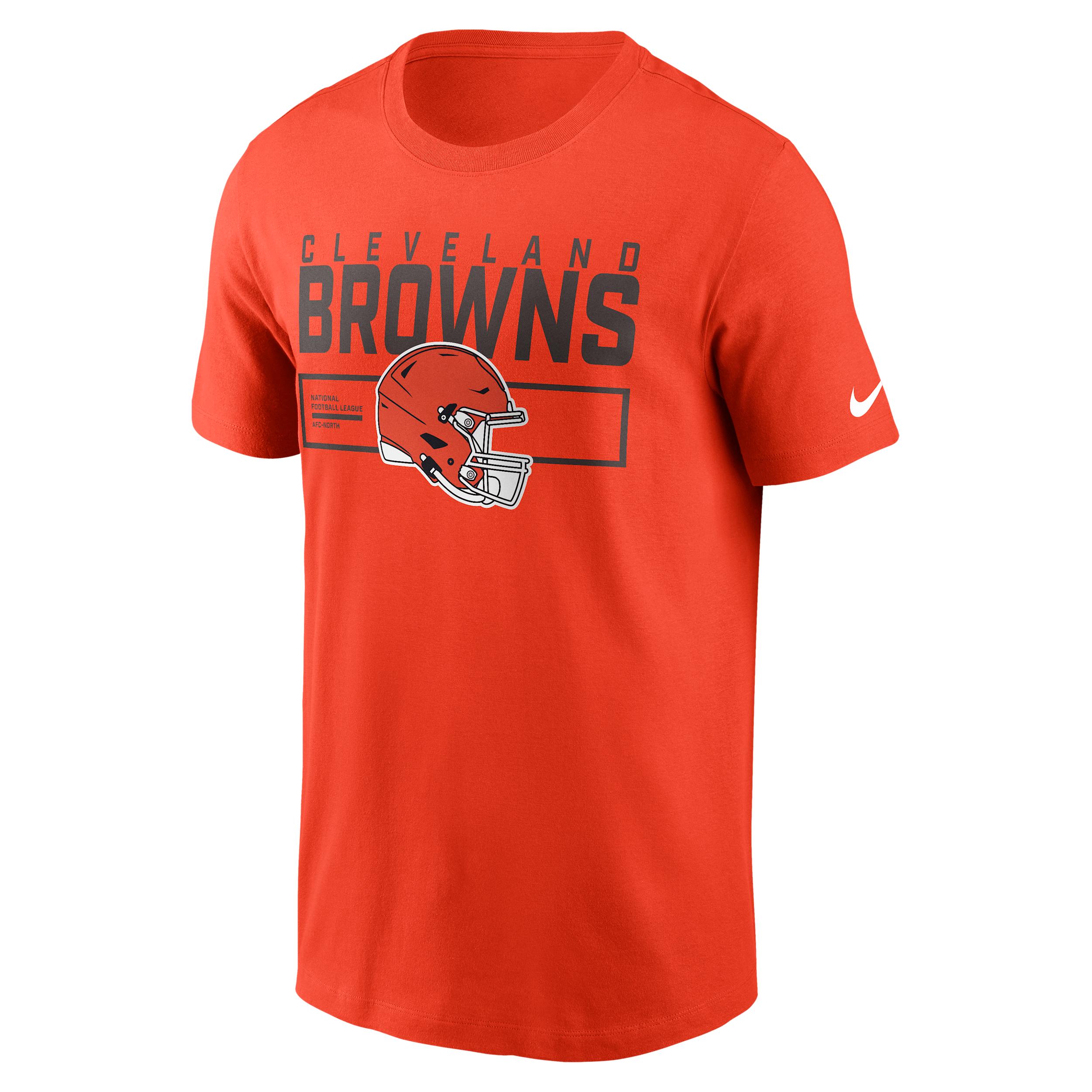 Cleveland Browns Helmet Essential Nike Mens NFL T-Shirt | N19989L9I-LQC Product Image