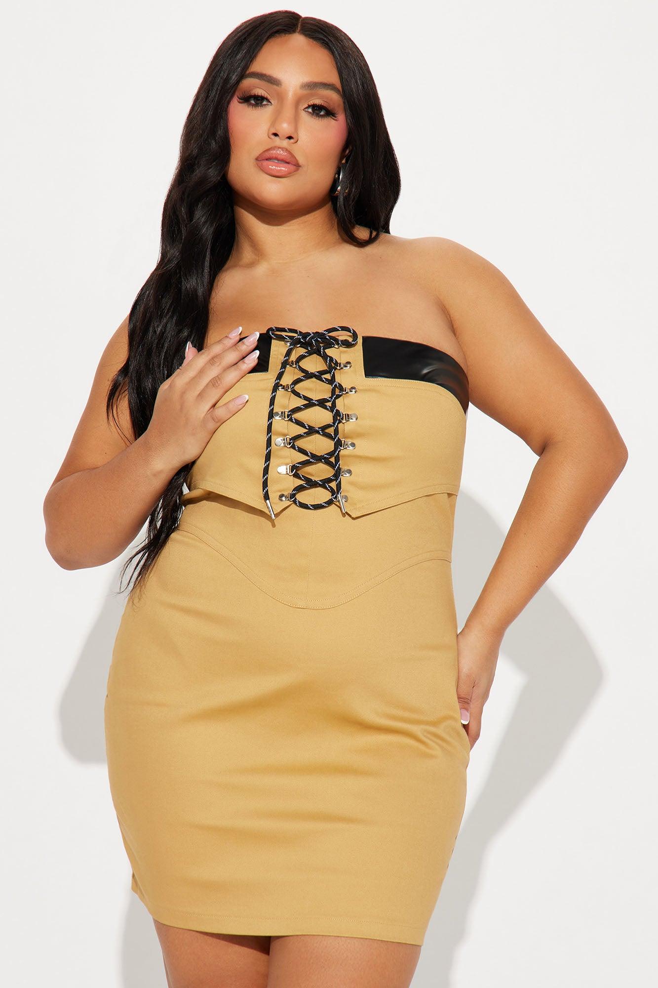 Yasmine Mini Dress - Mustard Product Image