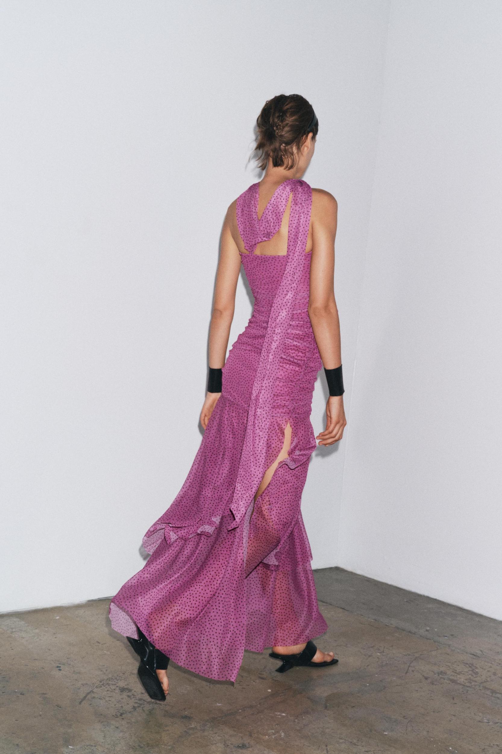 POLKA DOT SCARF DRESS Product Image