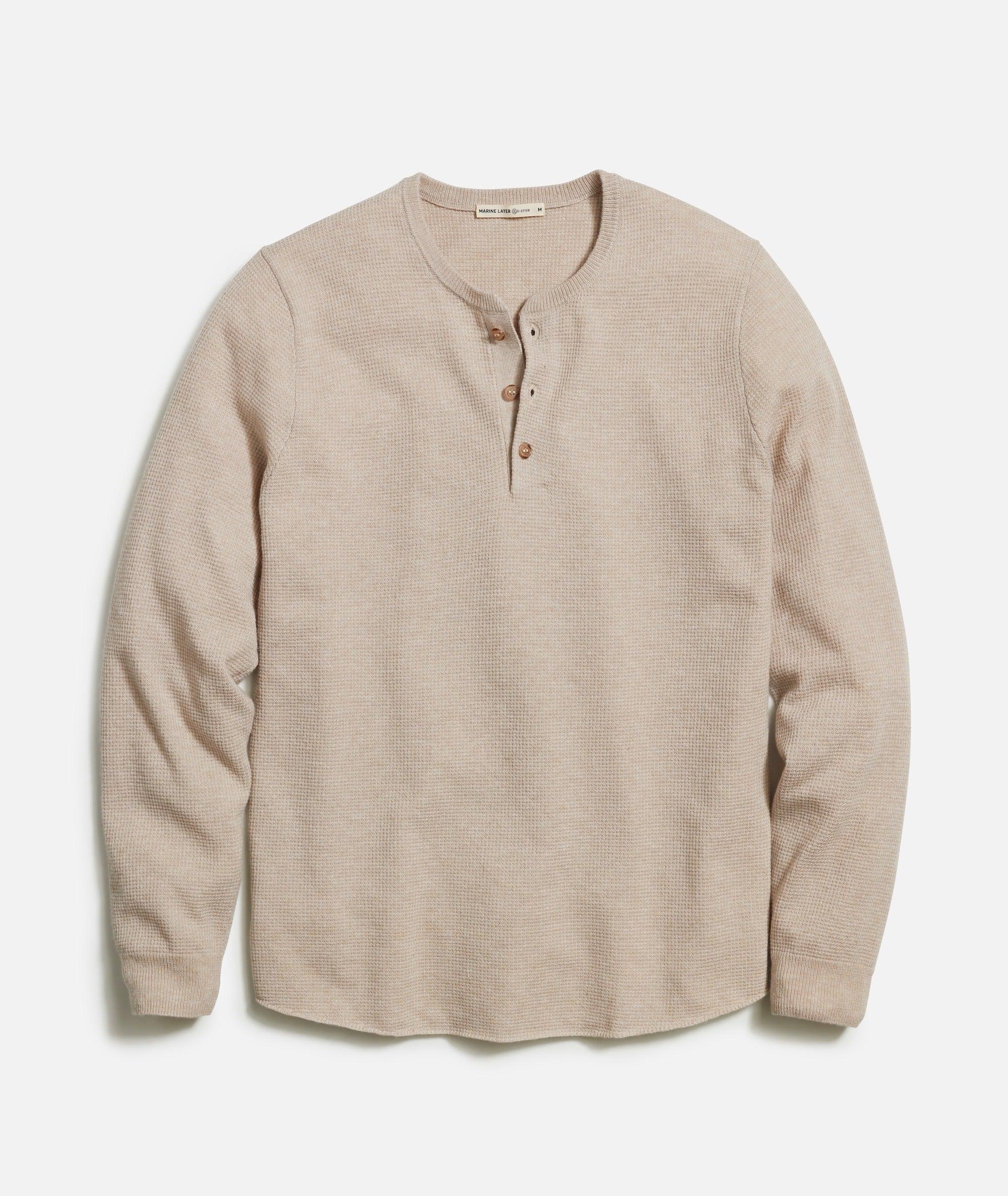 Merino Blend Sweater Henley Product Image