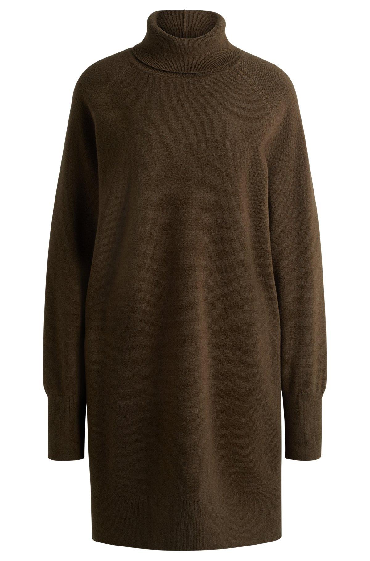 Rollneck sweater dress in wool and cashmere Product Image