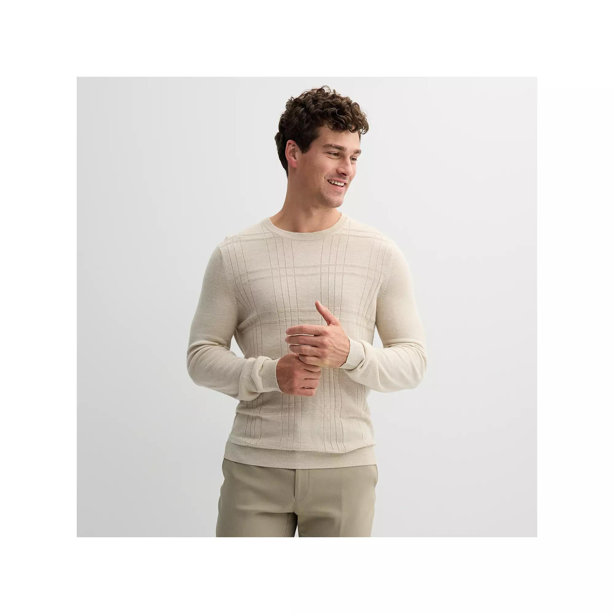 Men's Apt. 9® Merino Blend Crewneck Sweater, Size: Small, Ivory Product Image