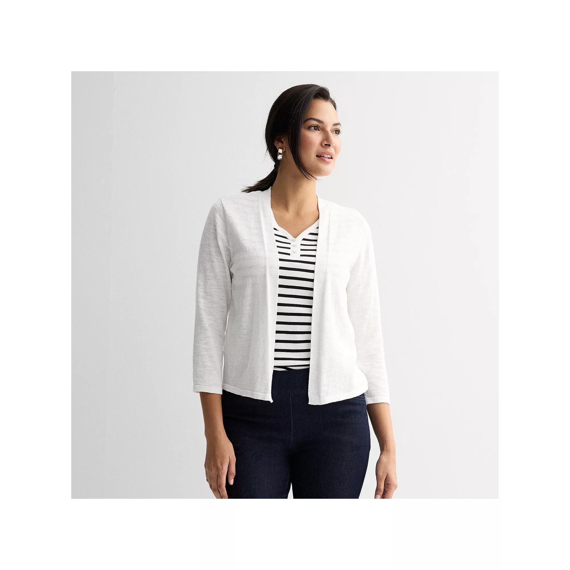 Women's Croft & Barrow® Open Front Cardigan,  Product Image