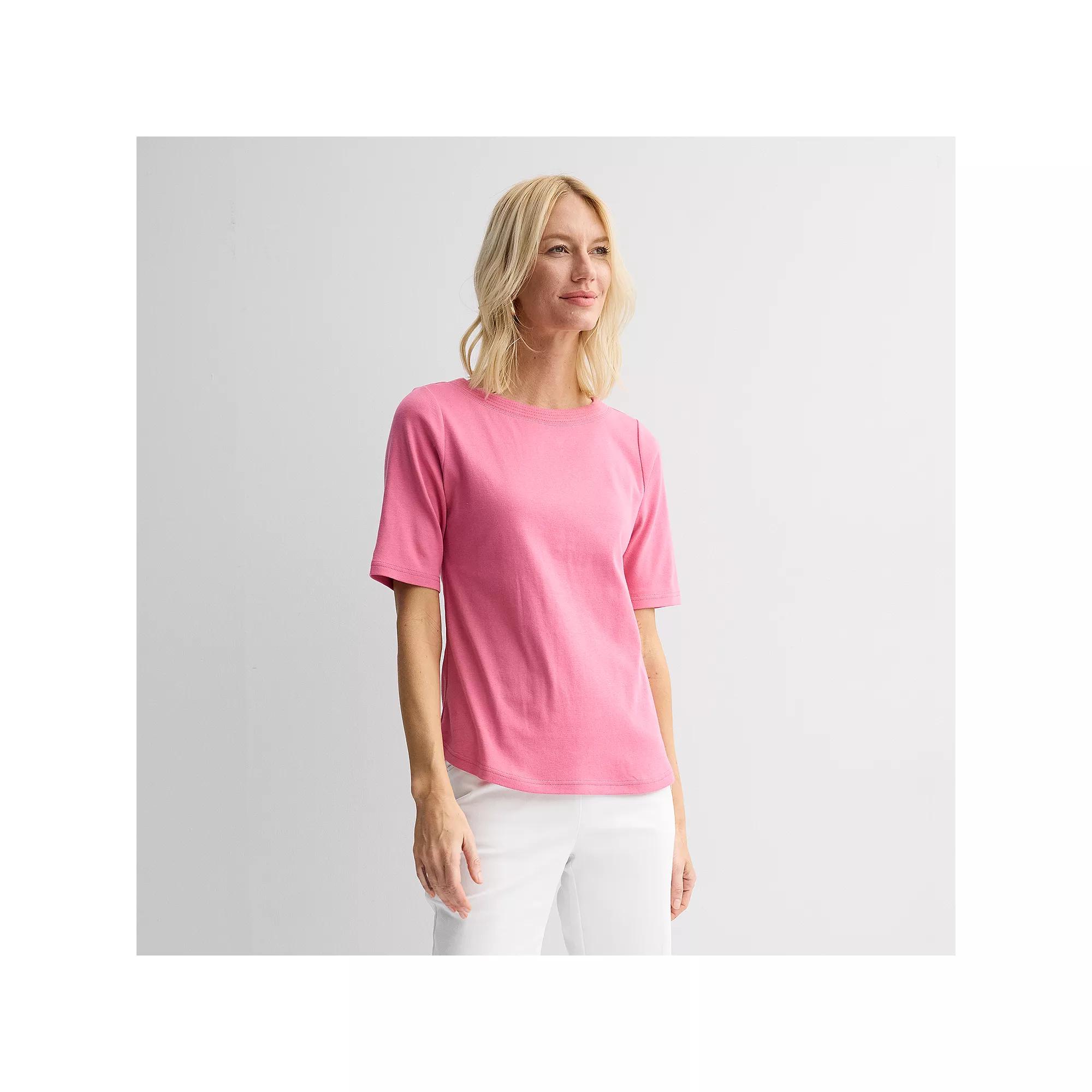 Womens Croft & Barrow Stitched Bateau Top Product Image