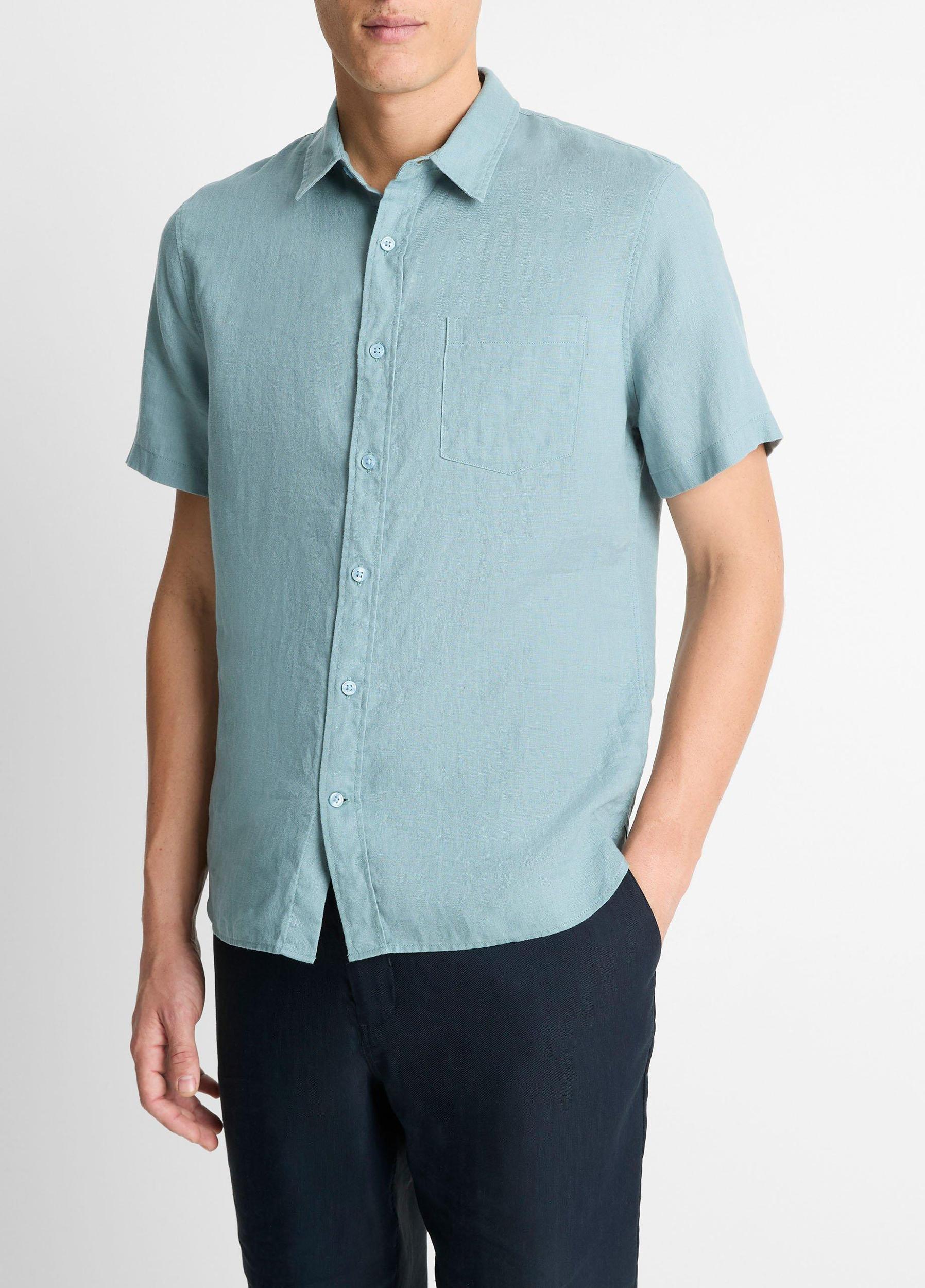Linen Short-Sleeve Shirt Product Image