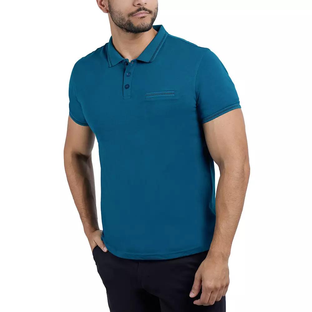 Men's Cultura Short Sleeve Polo With Chest Rib Pocket, Size: XL, Blue Product Image