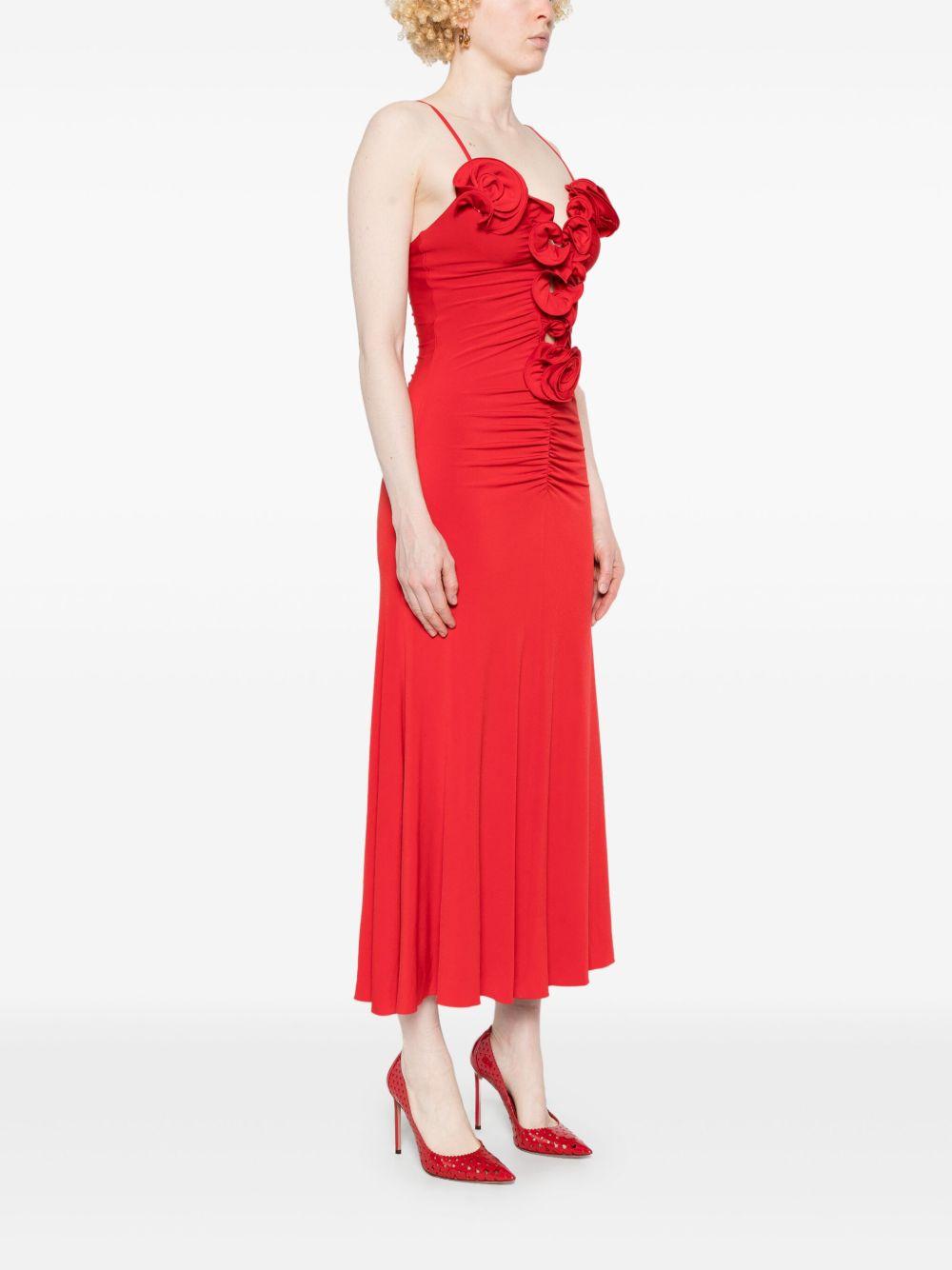 floral-appliqué midi dress Product Image