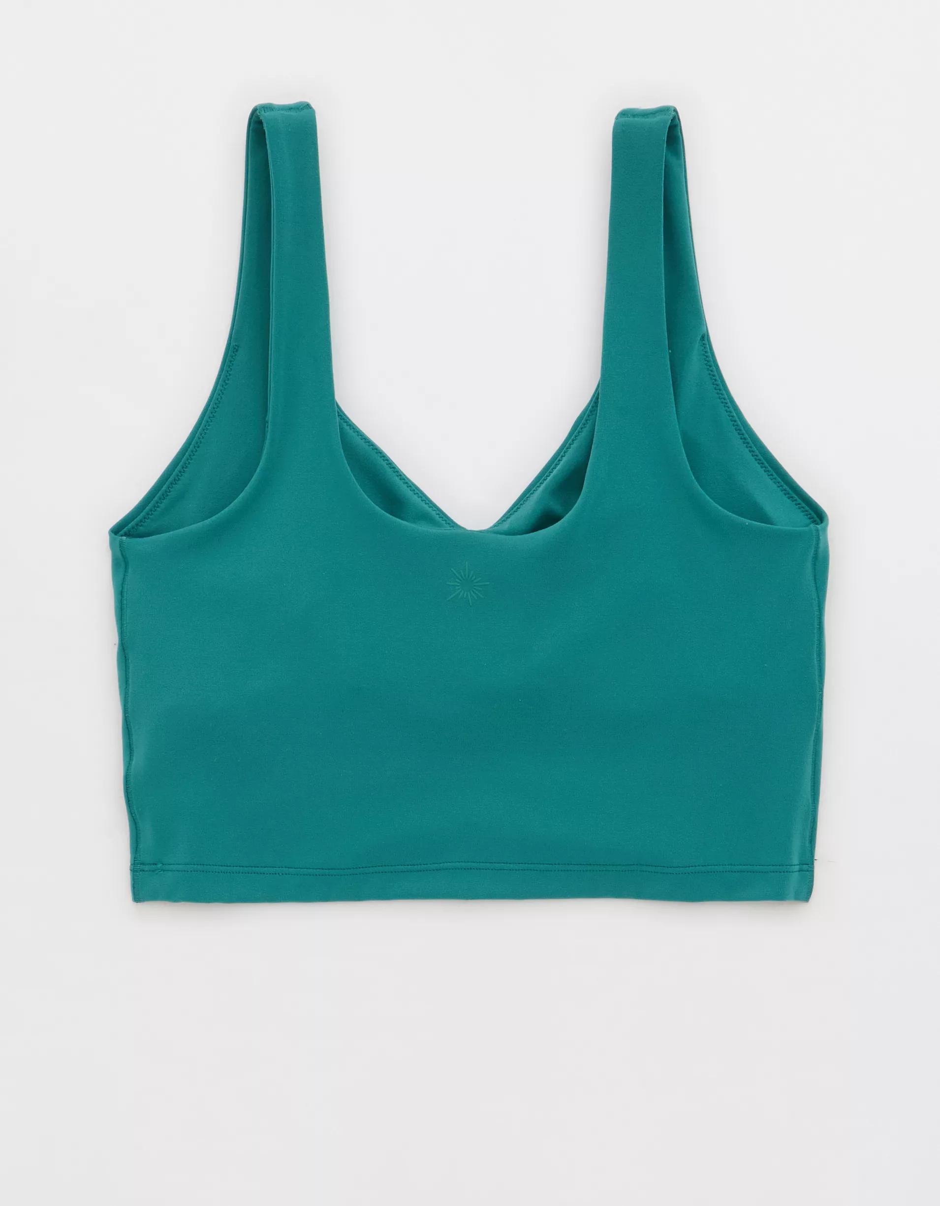 OFFLINE By Aerie Real Me Low Key Ruched Longline Sports Bra Product Image